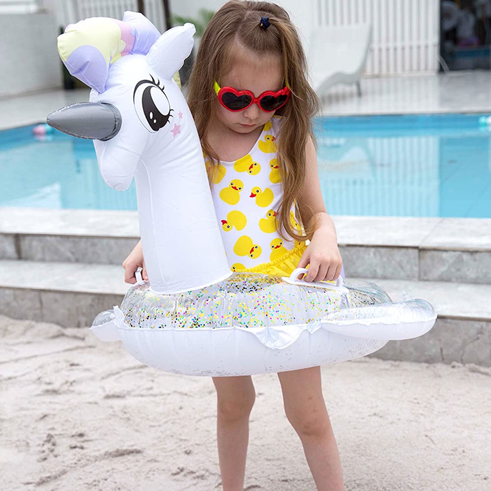 CICITOYWO Toddler Pool Floats, Kids Inflatable Float Raft with Handle, Water Swim Beach Floaties Toys Party Supplies, Baby Swimming Ring for 8-48months Kid