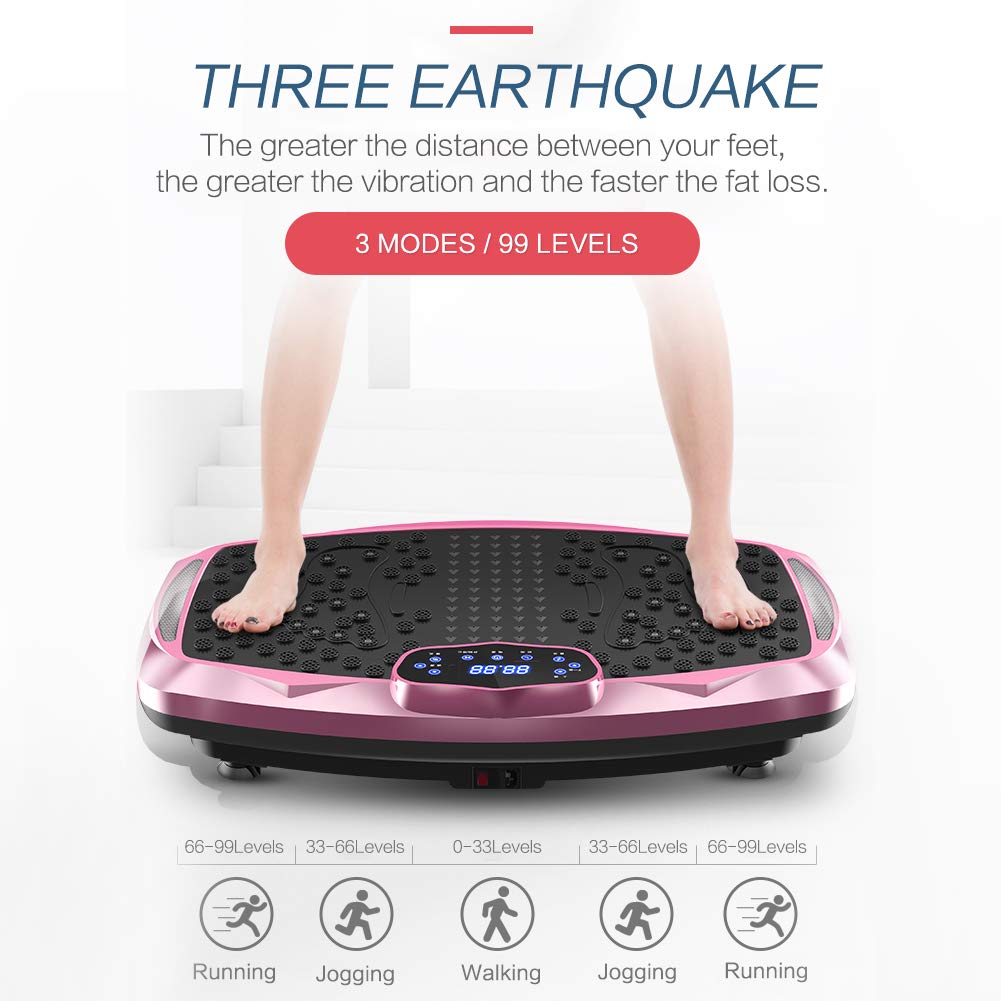 nimto Vibration Plate Exercise Machine Whole Body Workout Vibration Fitness Platform for Home Fitness & Weight Loss + BT + Remote, 99 Levels