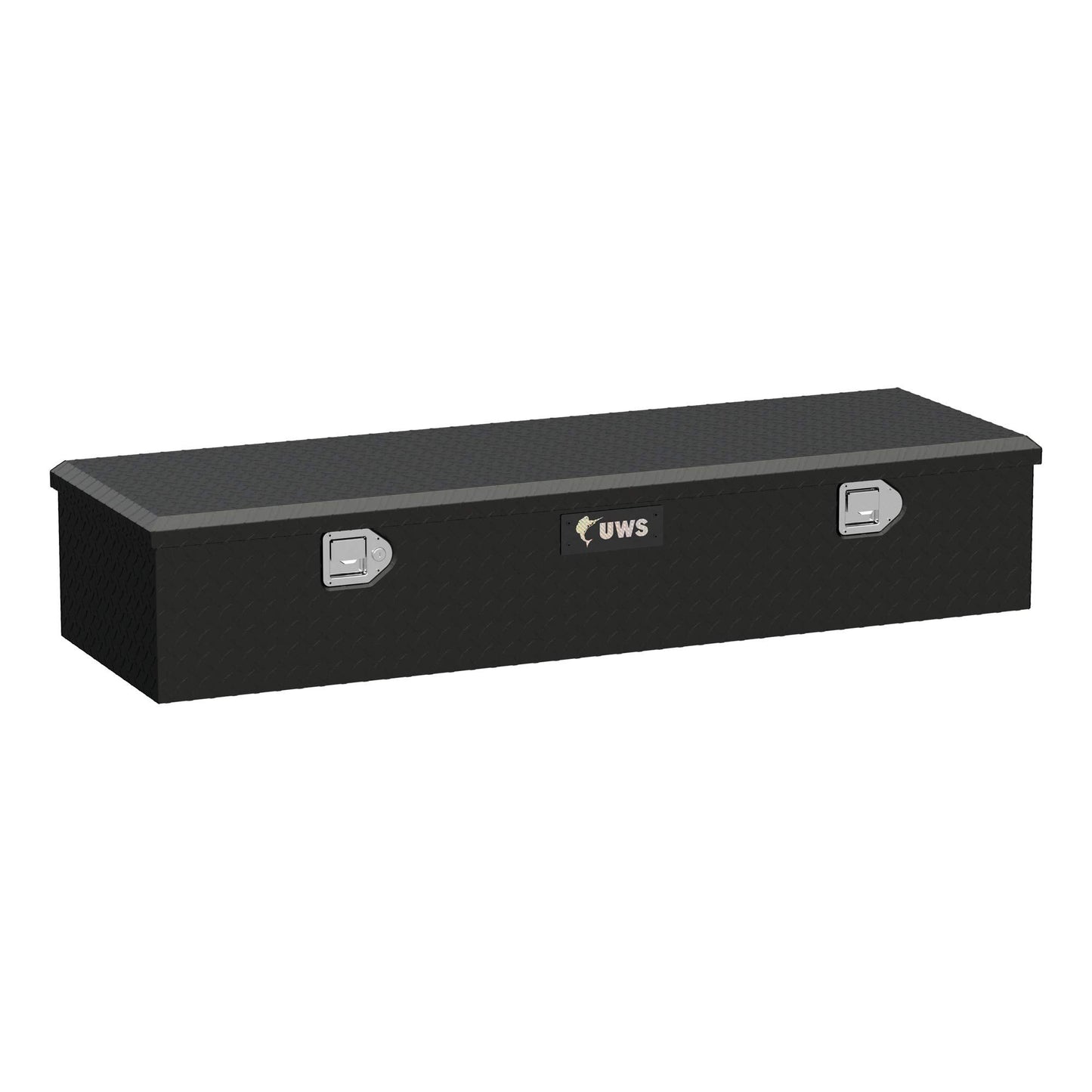 UWS EC20093 58-Inch Matte Black Heavy-Wall Aluminum 5th Wheel Truck Bed Tool Box, RigidCore Lid
