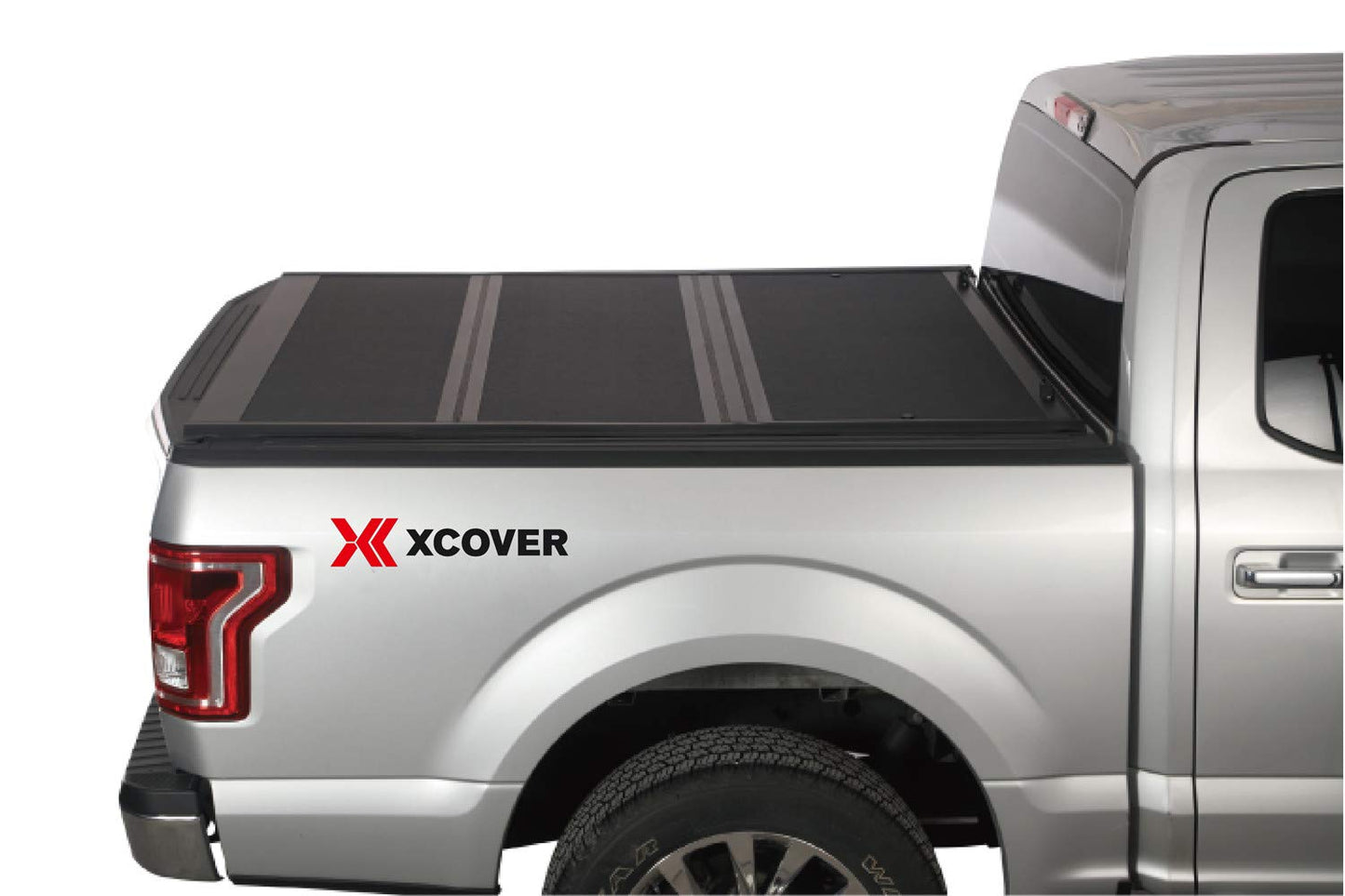 XCOVER Low Profile Hard Folding Truck Bed Tonneau Cover, Compatible with 2022-2026 Frontier 5' Bed, w/wo/Track