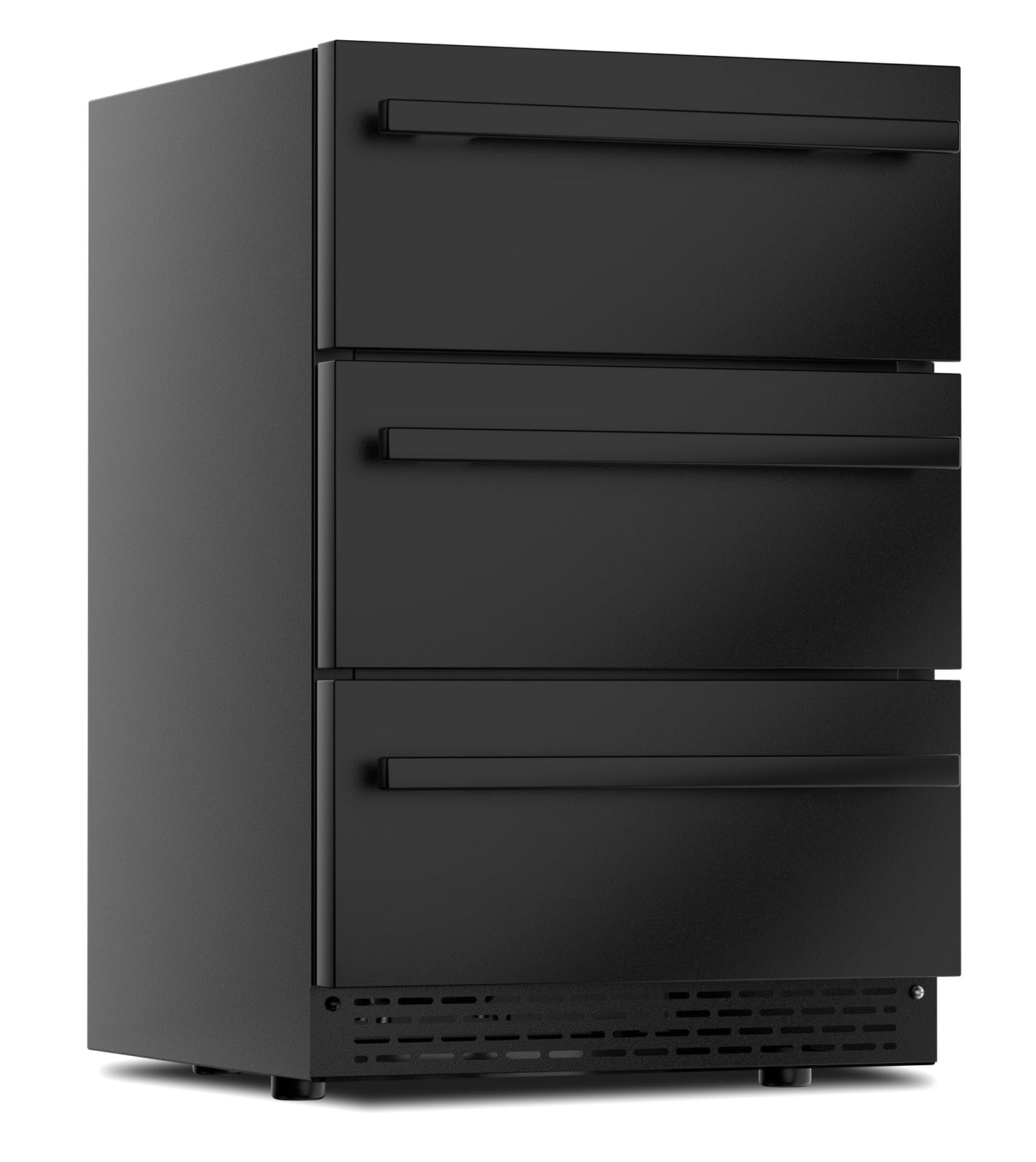 3-Tier Drawer Beverage Refrigerator, Hold 180 Cans 24 inch Undercounter & Built-in Beverage Fridge with Temperature Control, Waterproof Outdoor Freestanding Beverage Cooler for Home,Commercial Use