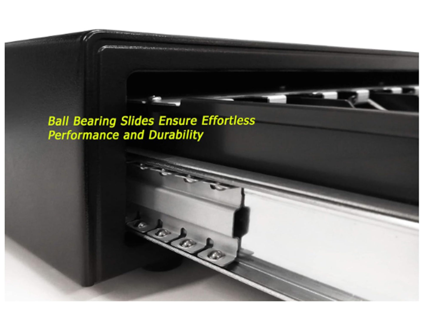 HK SYSTEMS 18inch Heavy Duty Black POS Cash Drawer with 5Bill/8Coin "Stainless Steel" Front, Ball Bearing Slides