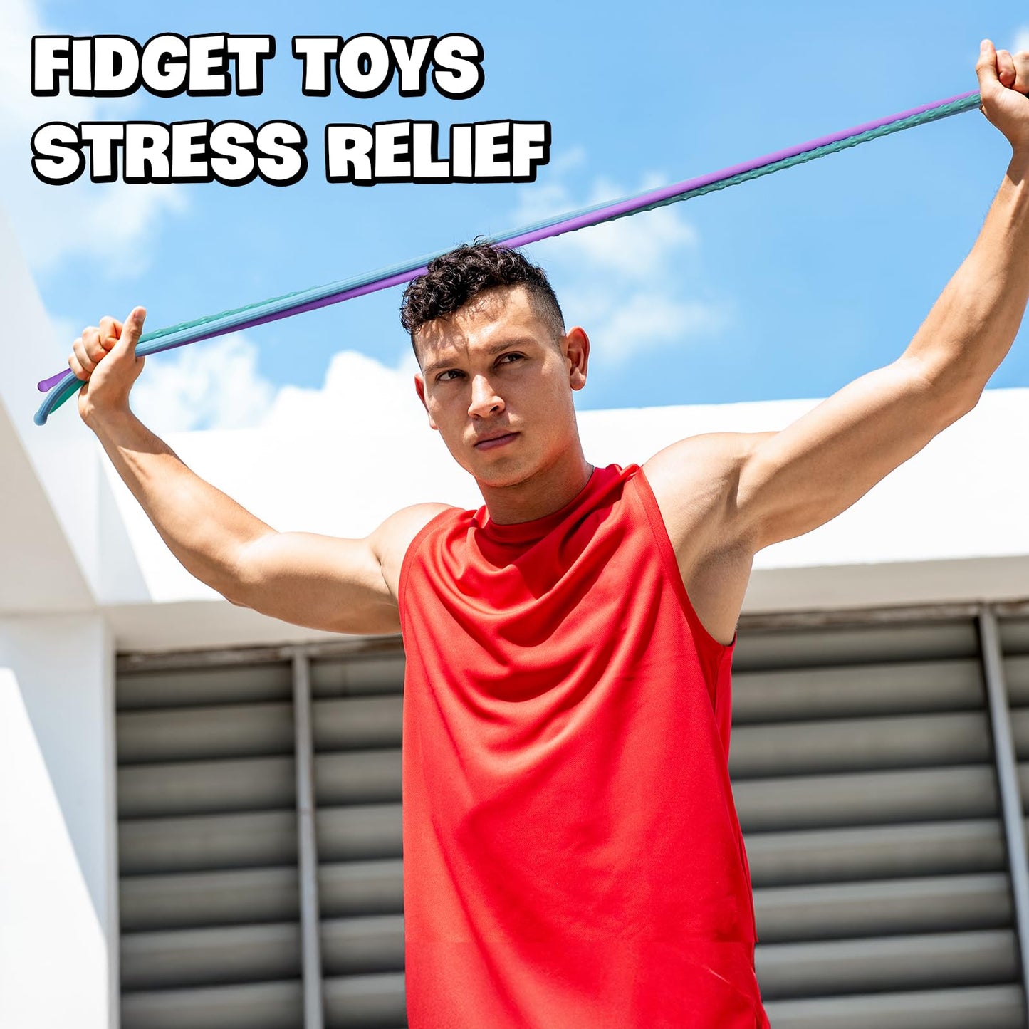 Fidget Sensory Autism Toys Kids - Textured Stretchy Strings for Adults ADHD Children Stress, Flexible & Durable Quiet Fidgets for Classroom Office, Easter Stuffers Gifts Teens Boys Girls