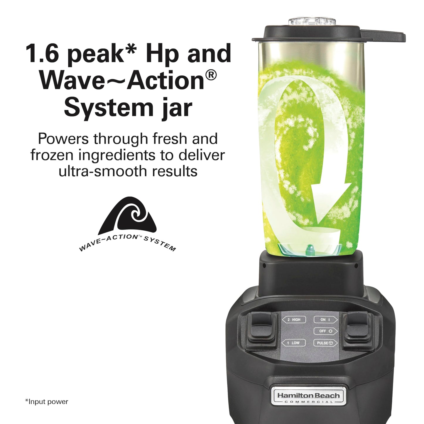 Hamilton Beach Commercial HBB255S Rio Stainless-Steel Bar Blender, 1.6 Horsepower, 32 Ounce Capacity, NSF Certified