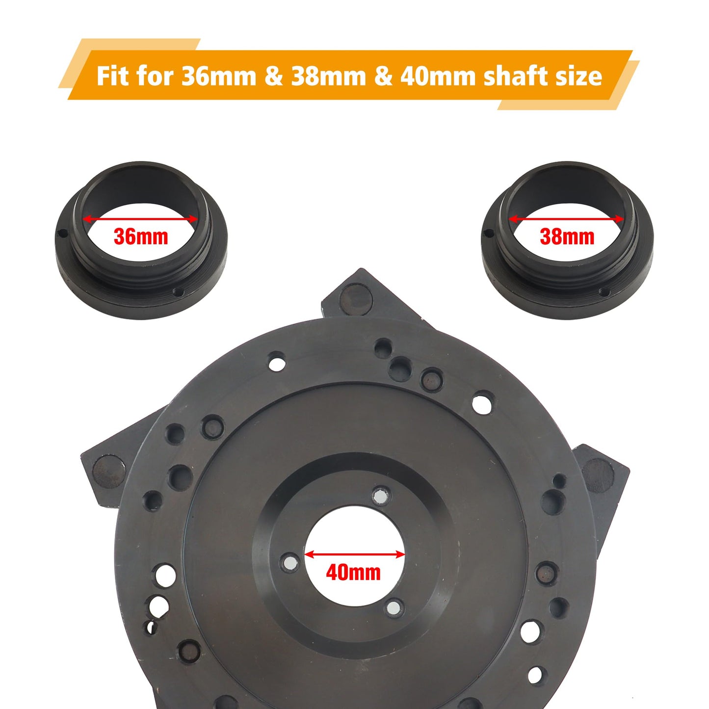 Nienloop Universal Wheel Balancer Adaptor Fixture Plate, Tire Balancing Machine Clamp, for 36/38/40mm Shaft