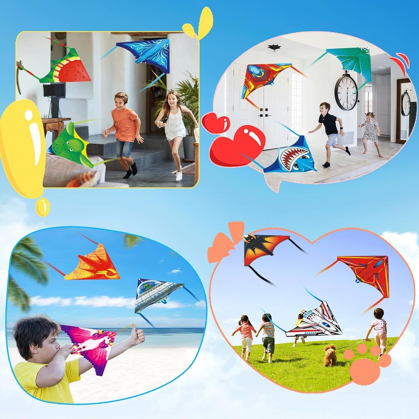 Hymaz 12 Pack Mini Catapult Kites for Kids, Flying Glider Plane Toys for 3-8+ Years Boys Girls Gifts- Finger Launcher Kites Bulk Great for Birthday Party Beach Outdoor Games