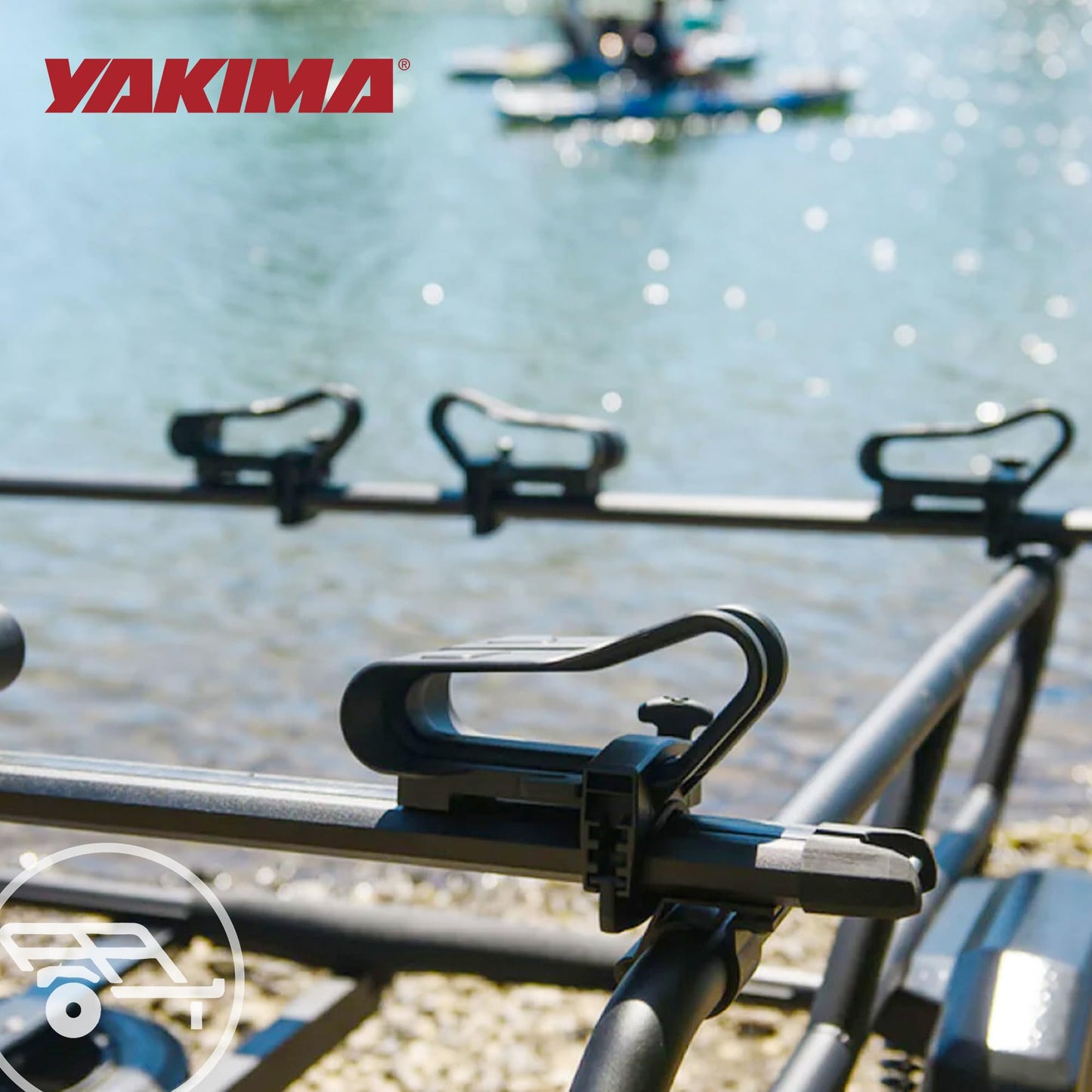 Yakima Universal BigCatch Kayak Fishing Boat Saddles, 150-Pound Load Capacity