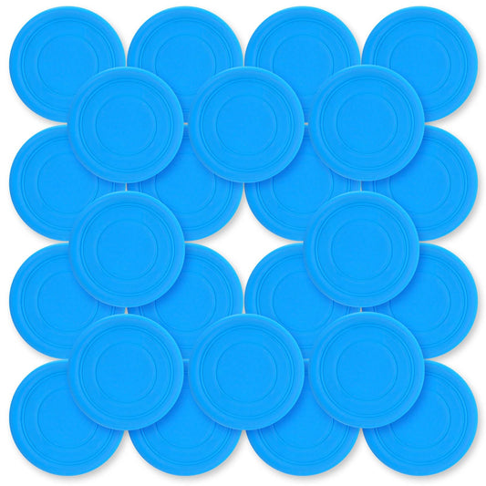 Lenwen 24 Pcs Flying Disc 6.89 Inch Soft Silicone Flying Disks Play Flick Disc for Outdoor Backyard Beach Lawn Sports Park Camping Playing Adults Pet(Blue)