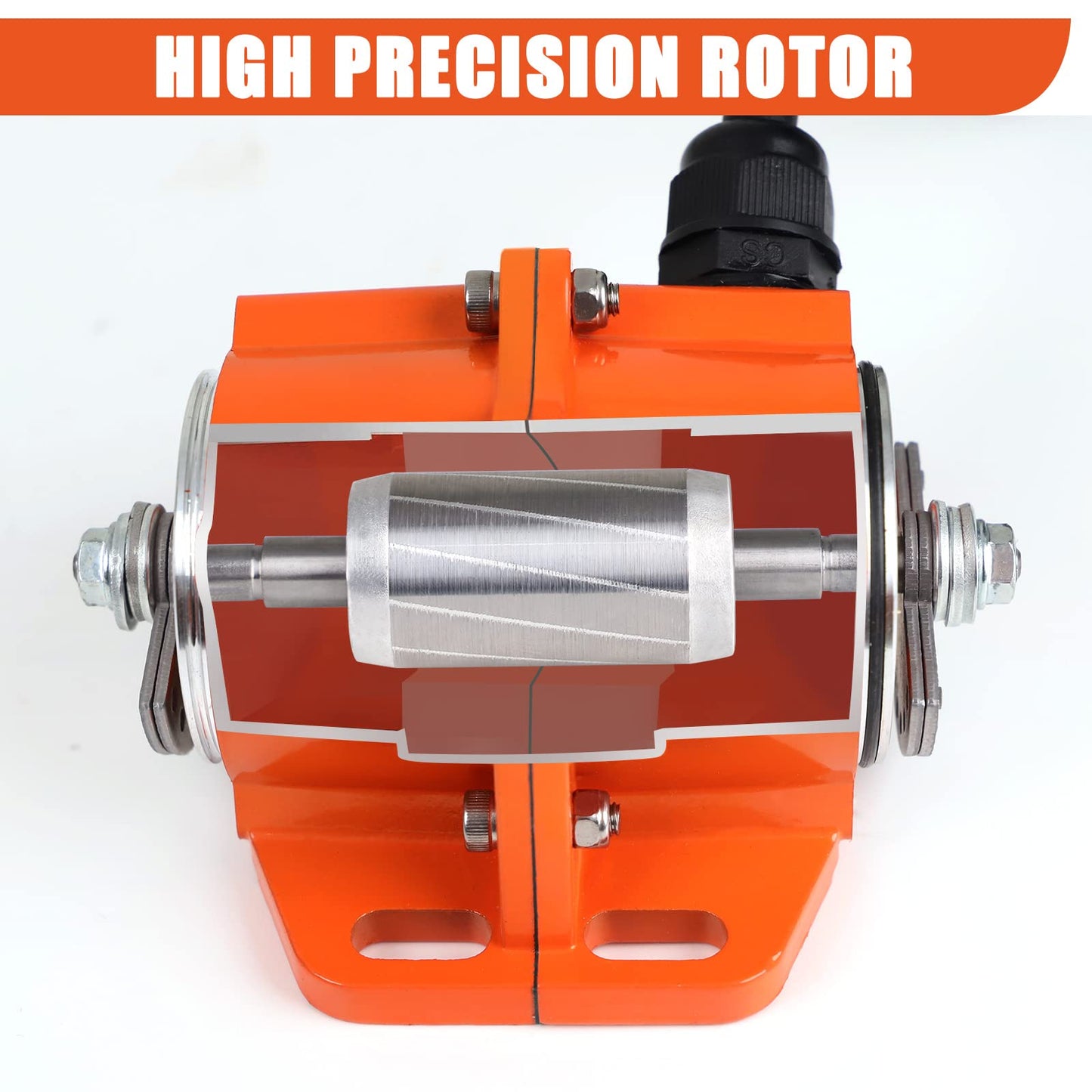 TOAUTO Concrete Vibrator Vibration Motor 150W Single Phase AC 110V 3600rpm Aluminum Alloy Case Vibrating Motor for Shaker Table