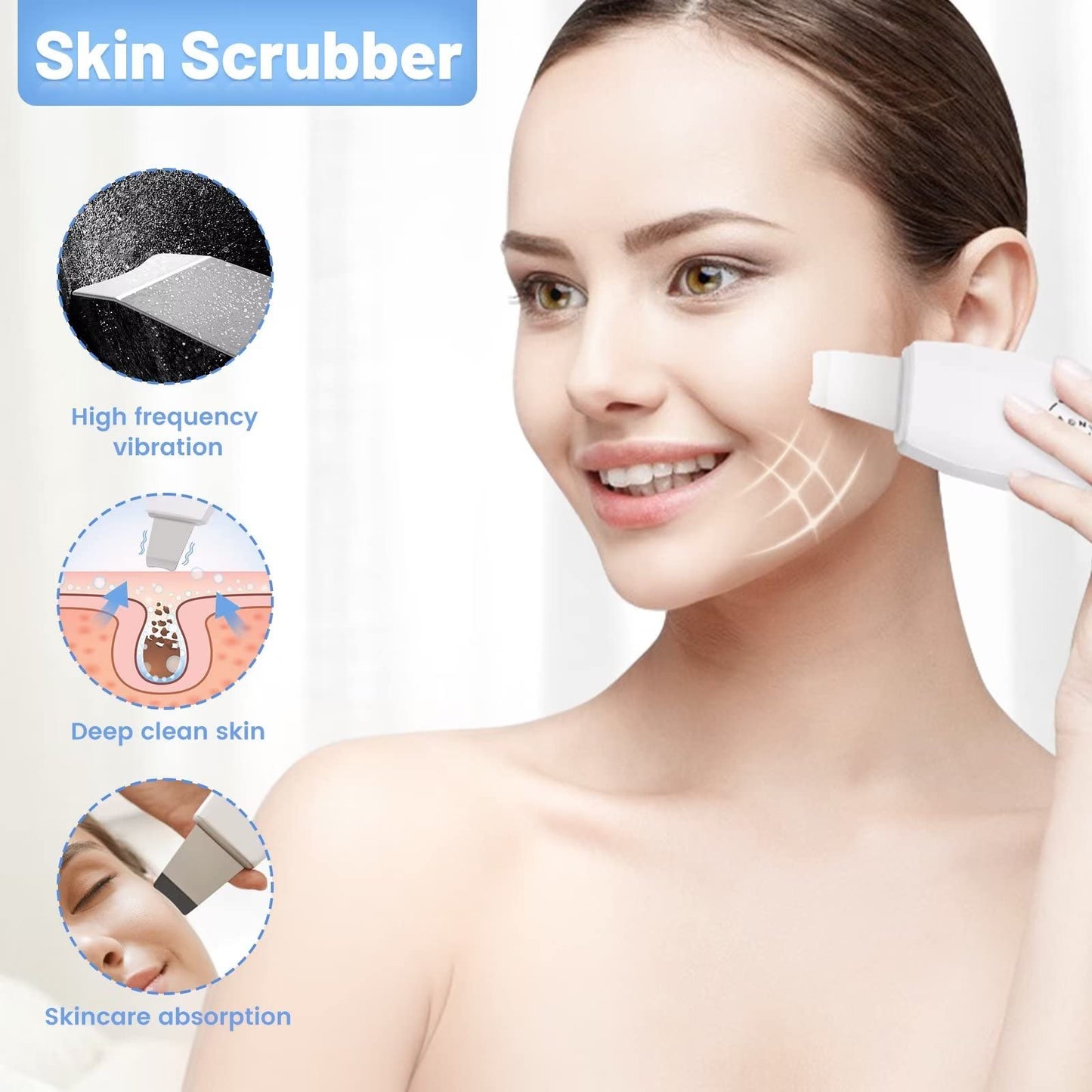 5 in 1 Micro Diamondermabrasion Machine, Mcwdoit Facial Machine 68cmhg Professional Home Use Skin Care