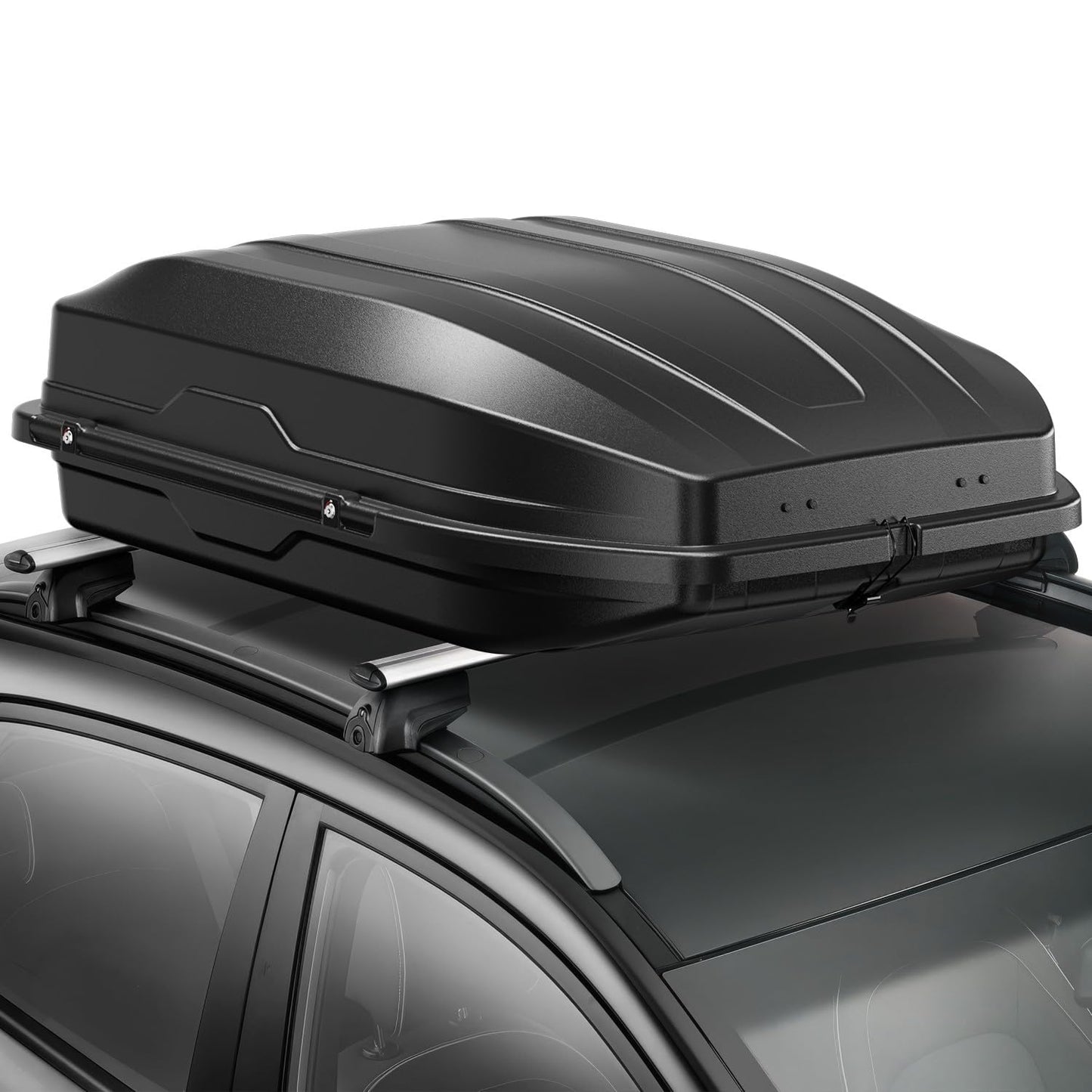 DNA MOTORING Rooftop Cargo Box, 13 Cubic Ft 110 lbs Capacity, Car Top Cargo Carrier Hard Shell Weatherproof Lockable Heavy Duty Car Top Storage Case Roof Box, 56.3" L x 36.8" W x 16.25" H, PT-ZTL-8188