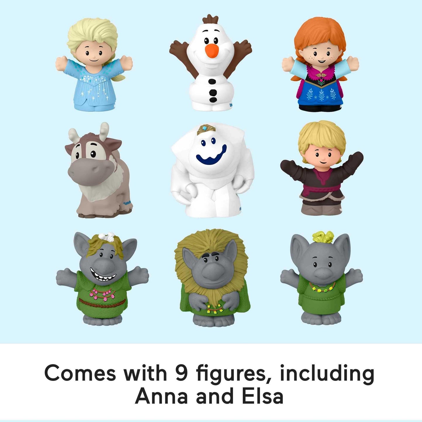 Fisher-Price Little People Toddler Toy Disney Frozen Carry Along Castle Case Playset with Figures for Pretend Play Kids Ages 18+ Months
