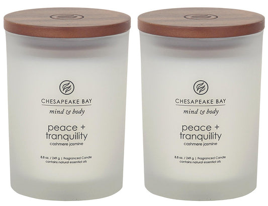 Chesapeake Bay Candle Medium Jar Scented Candle Serenity + Calm (Lavender Thyme) Home Décor Orange Gifting Idea Burn Time of 50 Hours