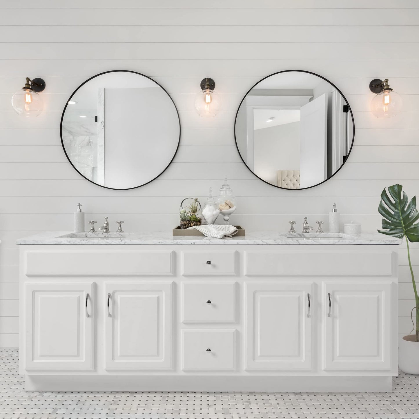Design House Concord 72 Inch Bathroom Vanity, Ready to Assemble, Solid Wood, White – Design House, 541086