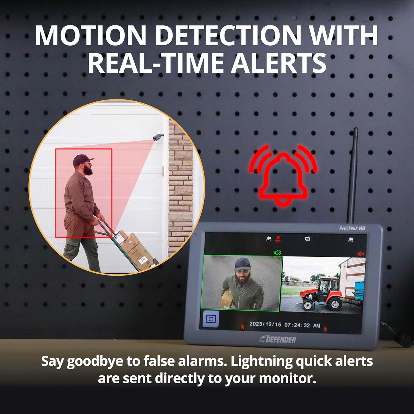 Defender PhoenixHD Wireless Security Camera System with 10.1” Touchscreen Monitor, 4 Outdoor 1080P HD Night Vision Cameras, Plug & Play Home Security System, Two Way Talk, No WiFi Required
