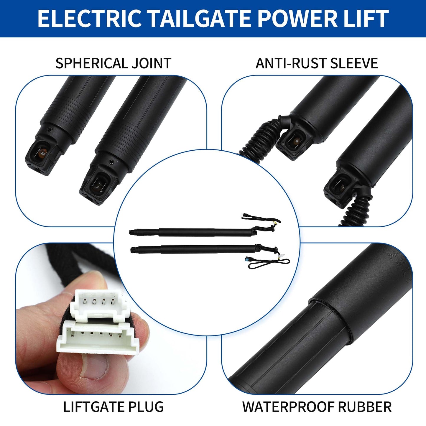 X AUTOHAUX Rear Left Right Tailgate Power Lift Support for BMW X6 F16 F86 2014-2019 Liftgate Power Hatch Shock Strut No.51247434043 Electric Trunk Power Liftgate Actuator 1 Pair