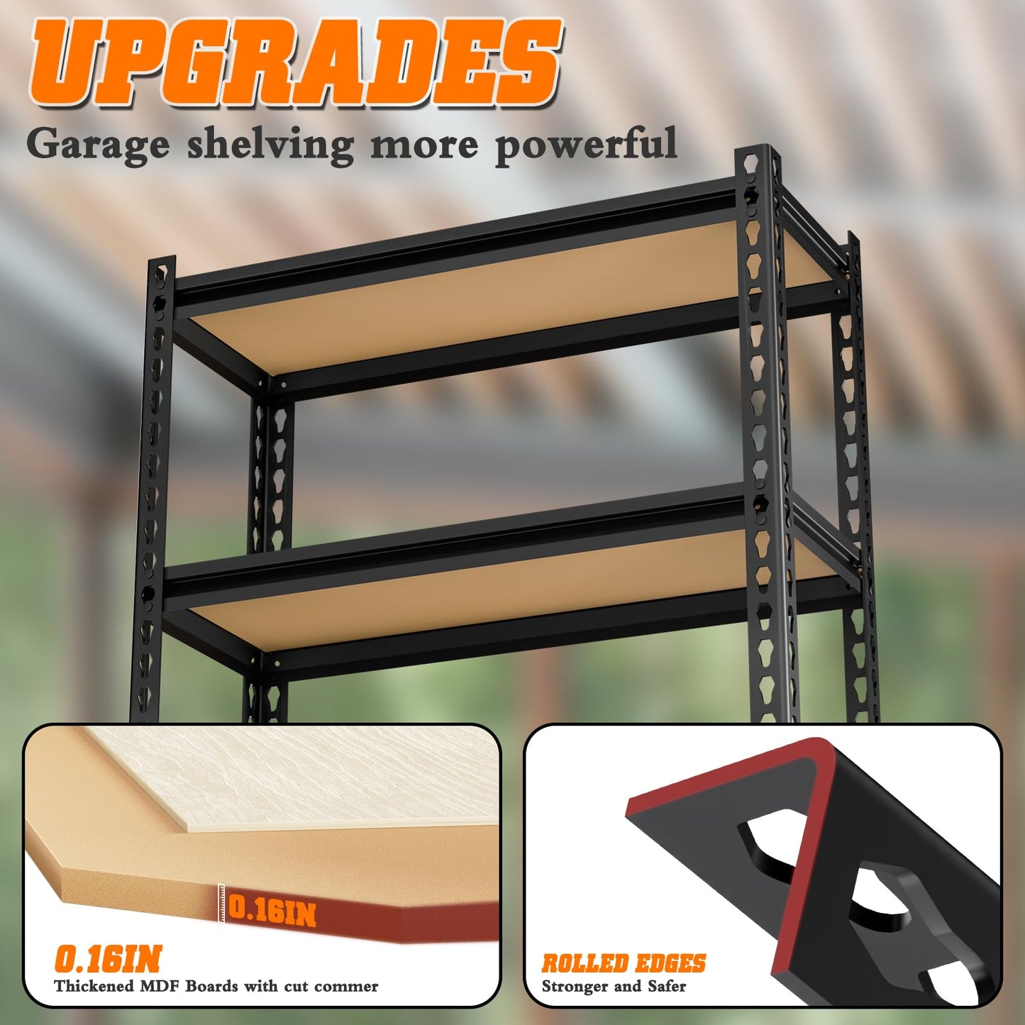 LEVELEVE 5-Tier Heavy Duty Storage Shelving Unit, 2000 lbs Capacity, Adjustable Metal Utility Shelf, 48" L x 18" W x 73" H for Garage, Kitchen, Pantry, Basement, Bathroom, Laundry,3 Pack