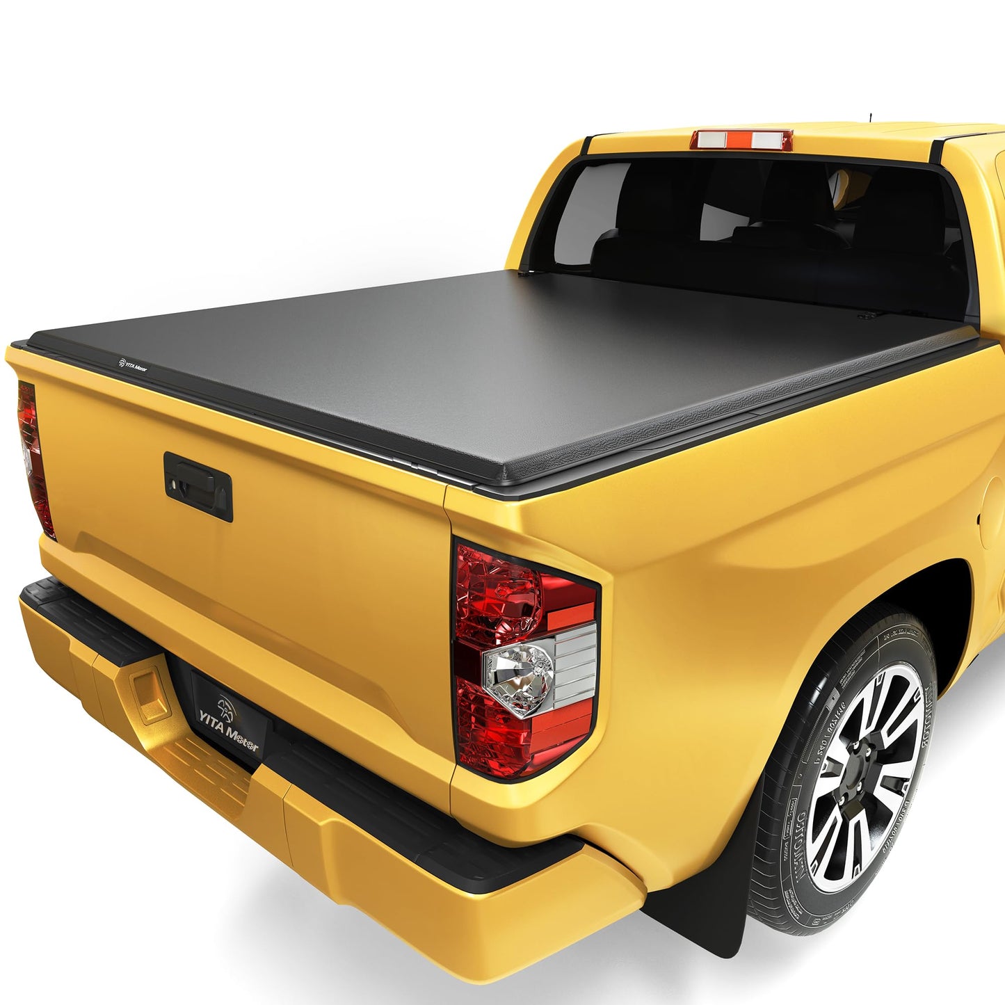 YITAMOTOR Soft Tri-Fold Tonneau Cover Fits for Toyota Tundra with Deck Rail System 5.5ft Bed 2014-2021 (Excl. Trail Edition), Effortless Installation
