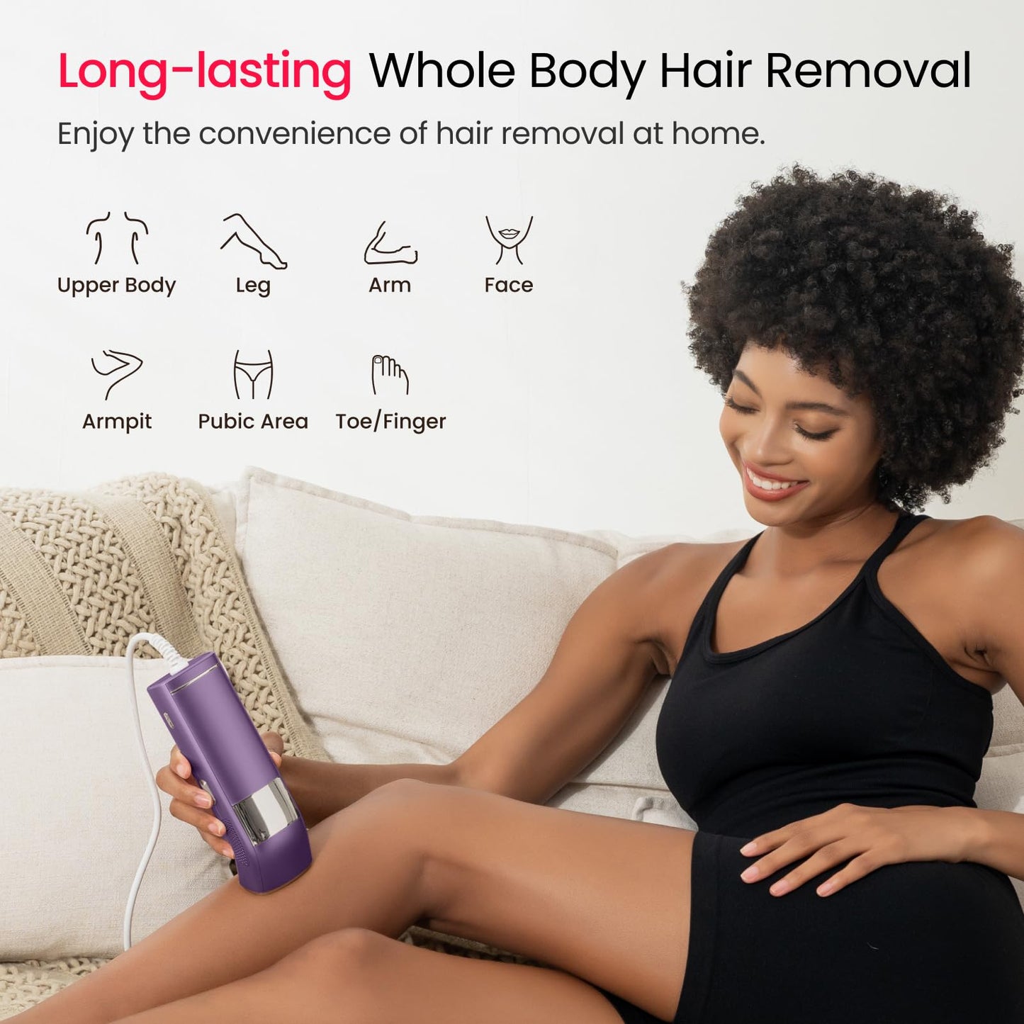 IPL Laser Hair Removal for Women and Men, 27J 4-Pulse Mode for Ingrown & Coarse Hair, Dual Lights 100W, 35°F Ice-Cooling Painless Permanent Hair Removal for Sensitive Skin, Bikini, Face, Body