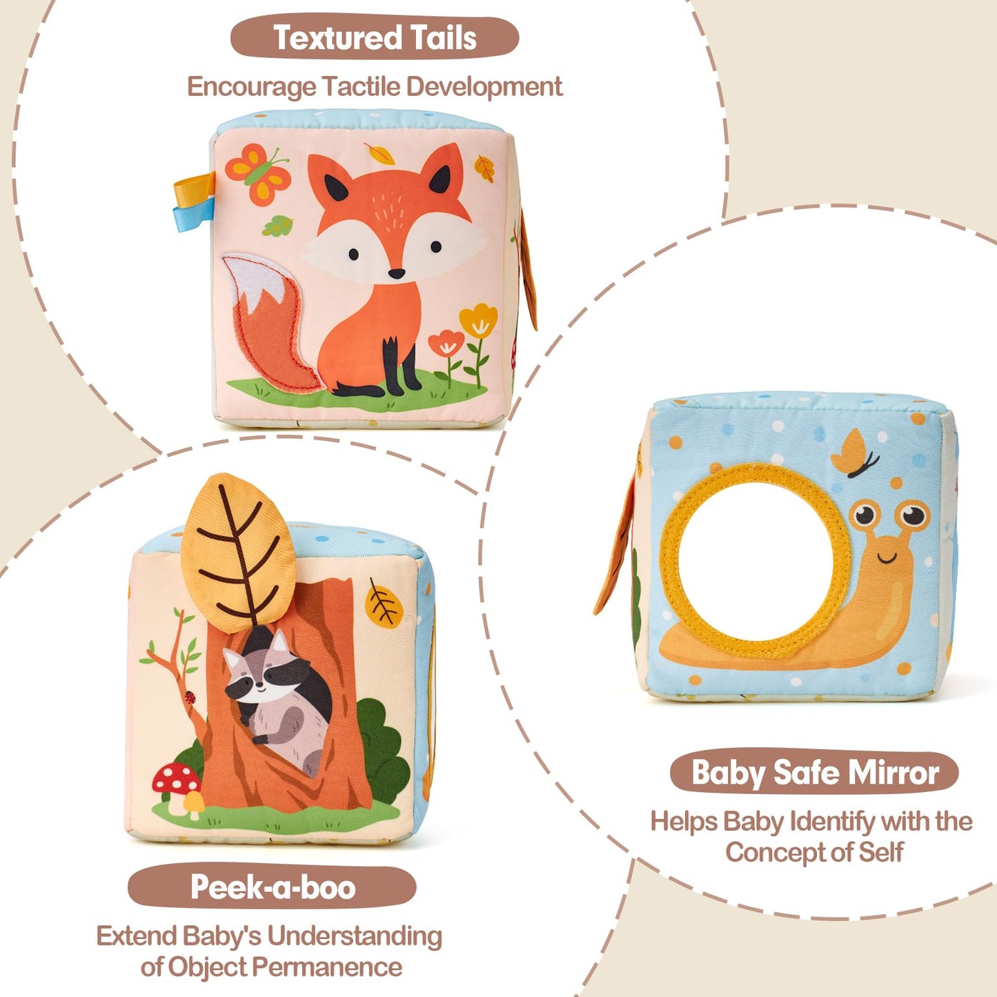 hahaland Baby Tissue Box Toy - Baby Toys 6-12 Months Montessori Toys for 6 Month Old Must Haves - Babies Boy Girl Gifts 6 7 8 9 10 12 Month Old Sensory Pulling Play Scarf Toys 1 Year Old Birthday Gift