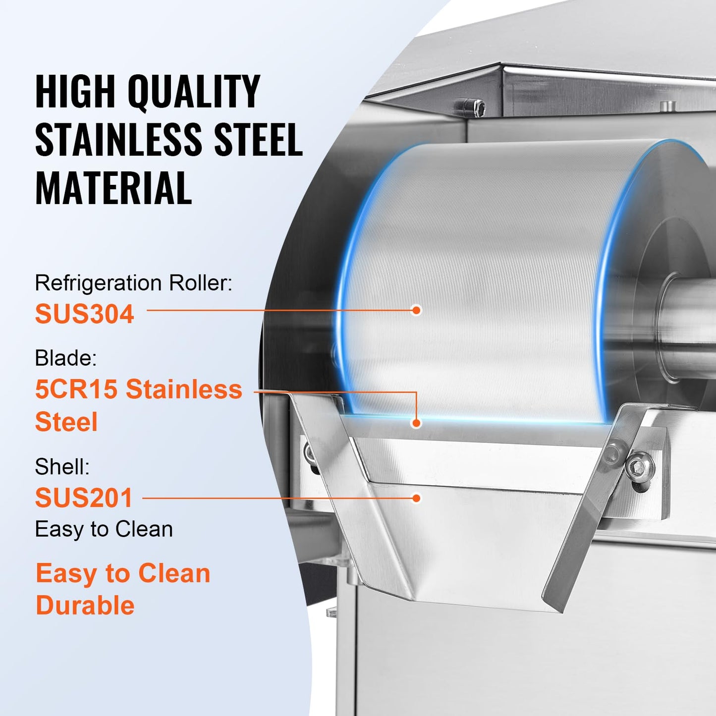 VEVOR Commercial Snowflake Ice Machine, 385LBS/24H Snowflake Ice Maker, Stainless Steel Ice Shaver Machine, Electric Snow Cone Maker, Liquid Cooling System for Rapid Heat Dissipation, Ice Cream