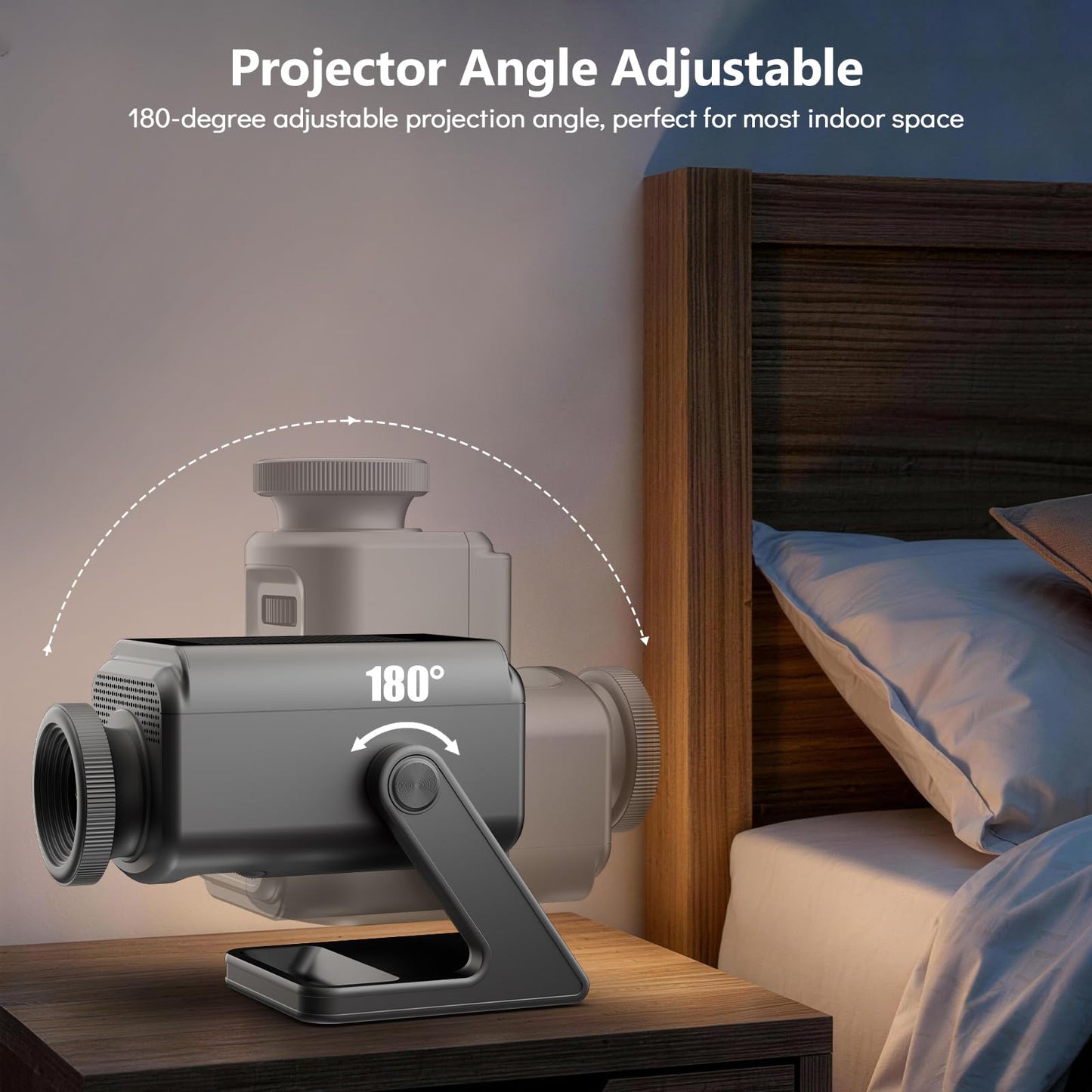 Rossetta 3D Projector, 60 Themes HD 3D Galaxy Projector with Bluetooth Speaker & Remote, 1H/2H Timer, Night Light for Bedroom, Home Decor, Party, Birthday & Christmas Gifts for Adults, Girls, Boys