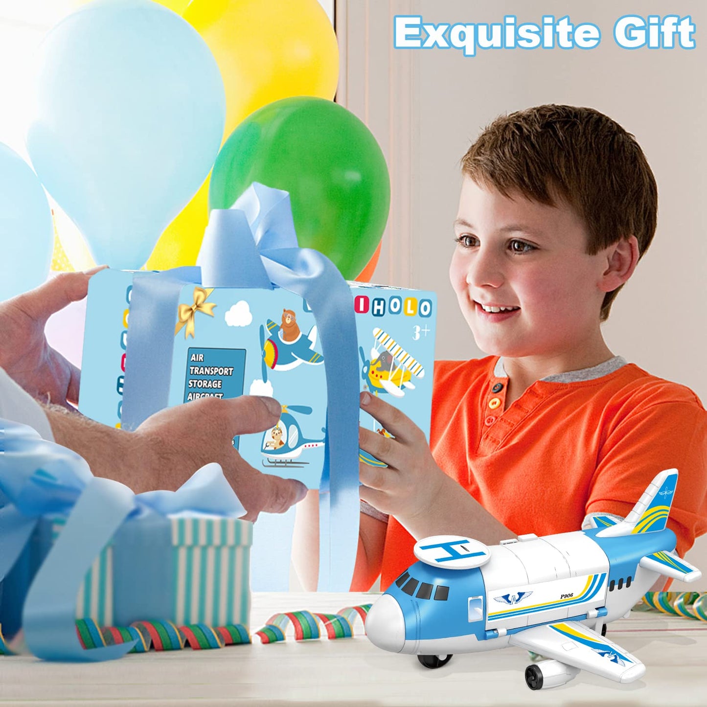 Airplane Toy, Airplane Toys for 3 Years Old, Airplane for Toddlers, Toys for 3+ Year Old Boys, Toy Airplane for Boys Age 4-7, 3+ 4 5, Aeroplane Toy, Plane Toy for Birthday, Chritmas Gift