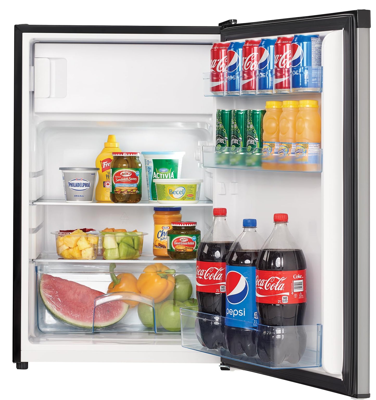 Danby DCR045B1BSLDB 4.5 cu. ft. Compact Fridge with True Freezer in Stainless Steel