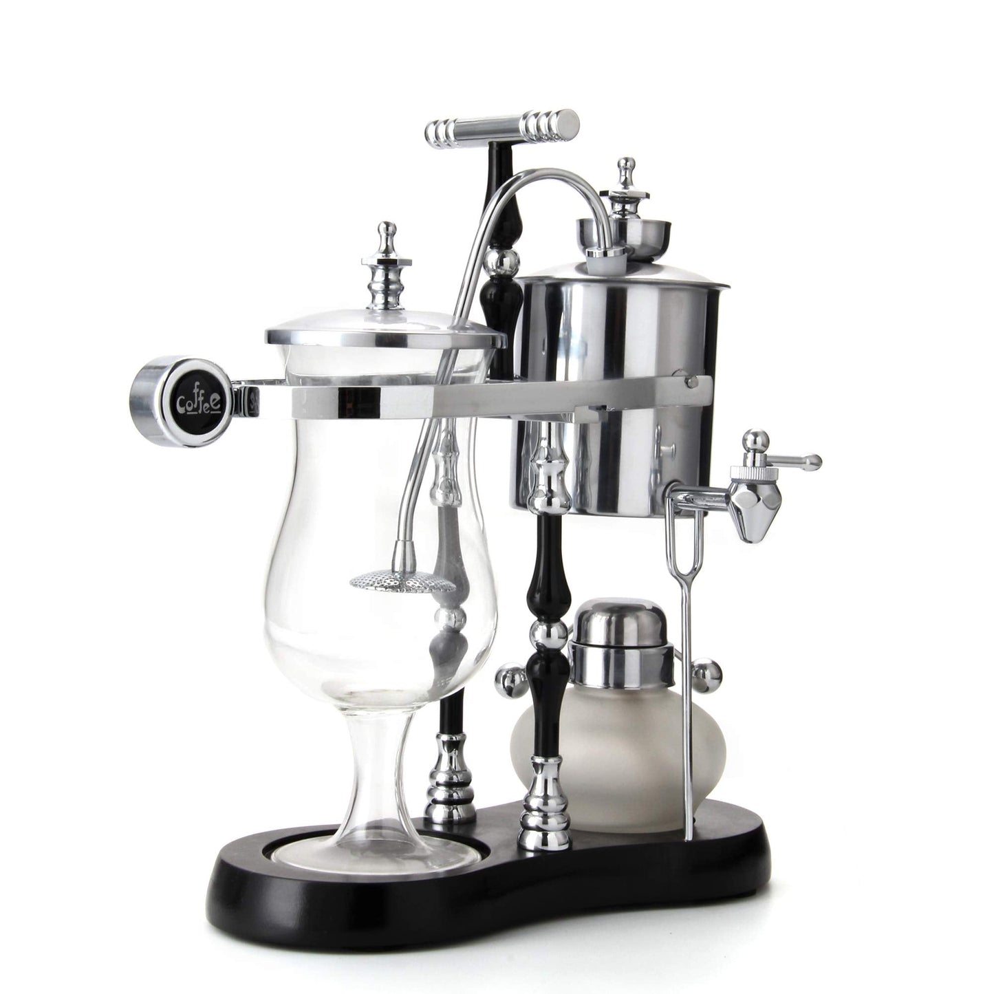 Diguo Belgian/Belgium Balance Siphon/Syphon Coffee Maker. Elegant Double Ridged Fulcrum with Tee handle