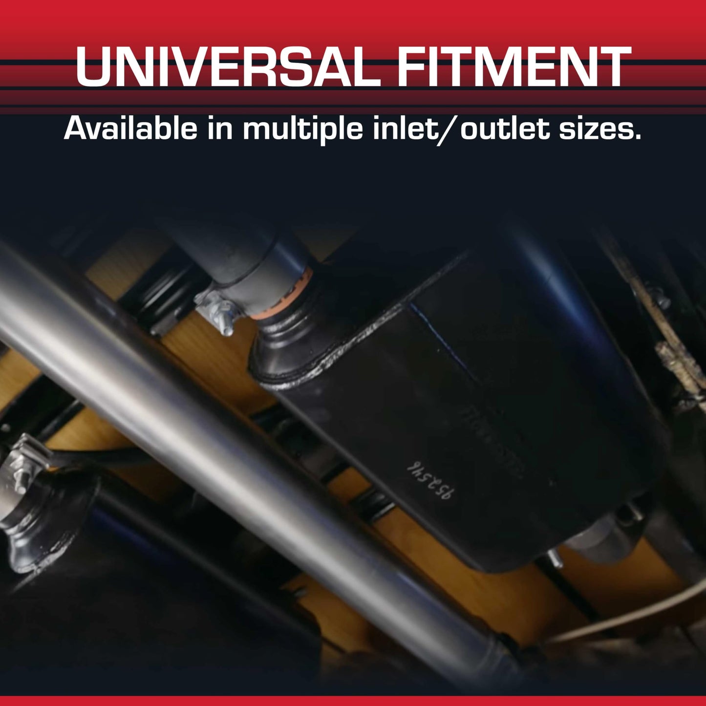 Flowmaster Super 40 Series Chambered Muffler - 3.0” Center In/Offset Out - Aggressive Sound - Aluminized Steel - Perfect for Muscle Cars, Lifted Trucks, Street Rods, and High-Torque Builds (953047)