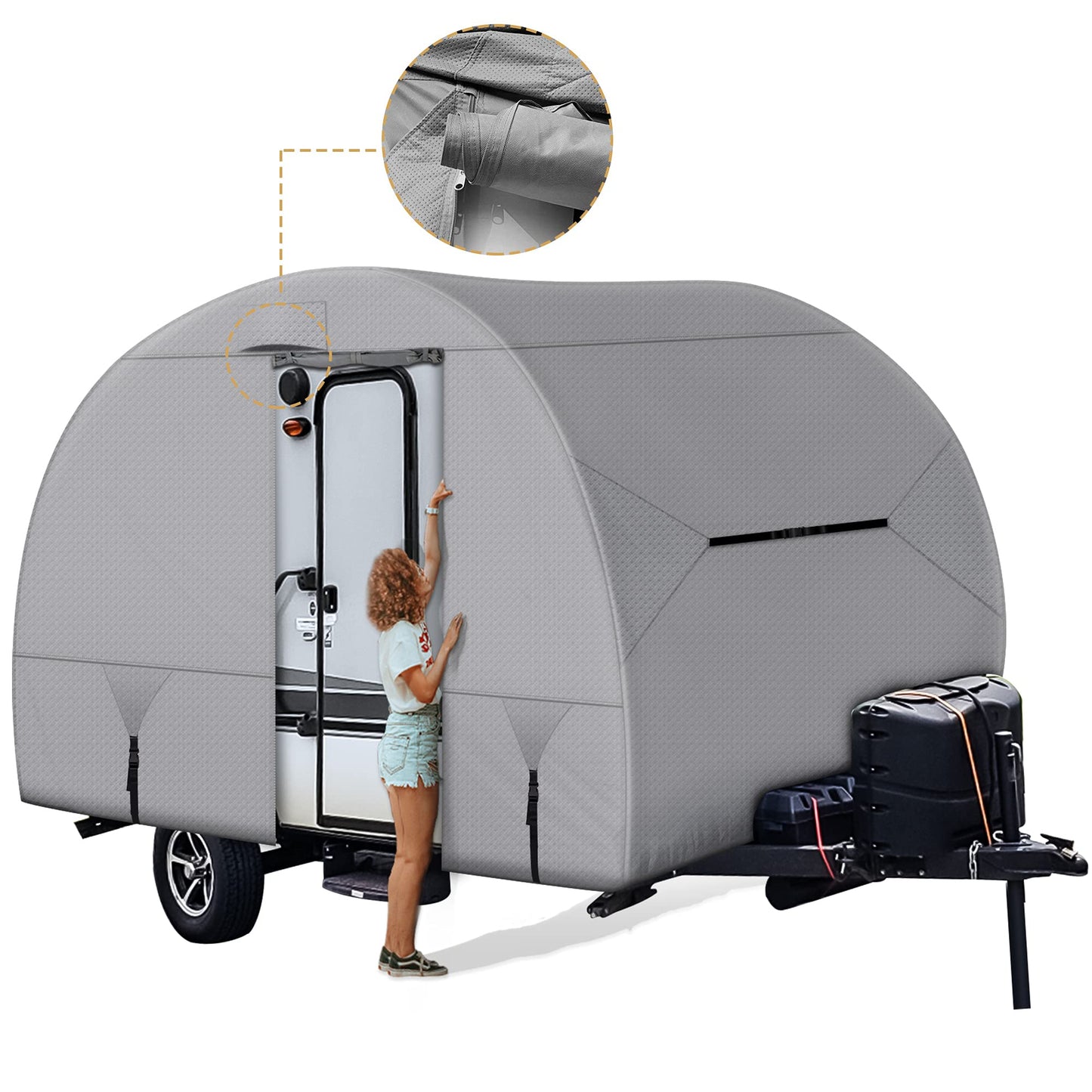 Leader Accessories Travel Trailer Cover - R-Pod Cover, Fits RP-151 (Model 1 - Up to 13'7"L)