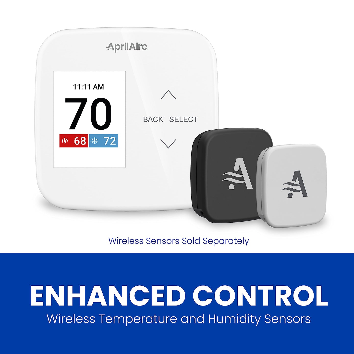 AprilAire S86WMUPR Wi-Fi Programmable Thermostat, Multi-Stage Universal with IAQ Control, 2H/2C Heat/Cool Stages or 4H/2C Heat Pump Stages