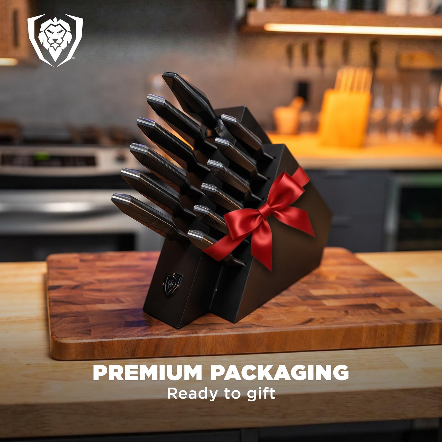 Dalstrong 12-Piece Professional Knife Block Set - Shadow Black Series - Black Titanium Nitride Coated - High-Carbon Stainless Steel with Block - NSF Certified Premium Kitchen Set