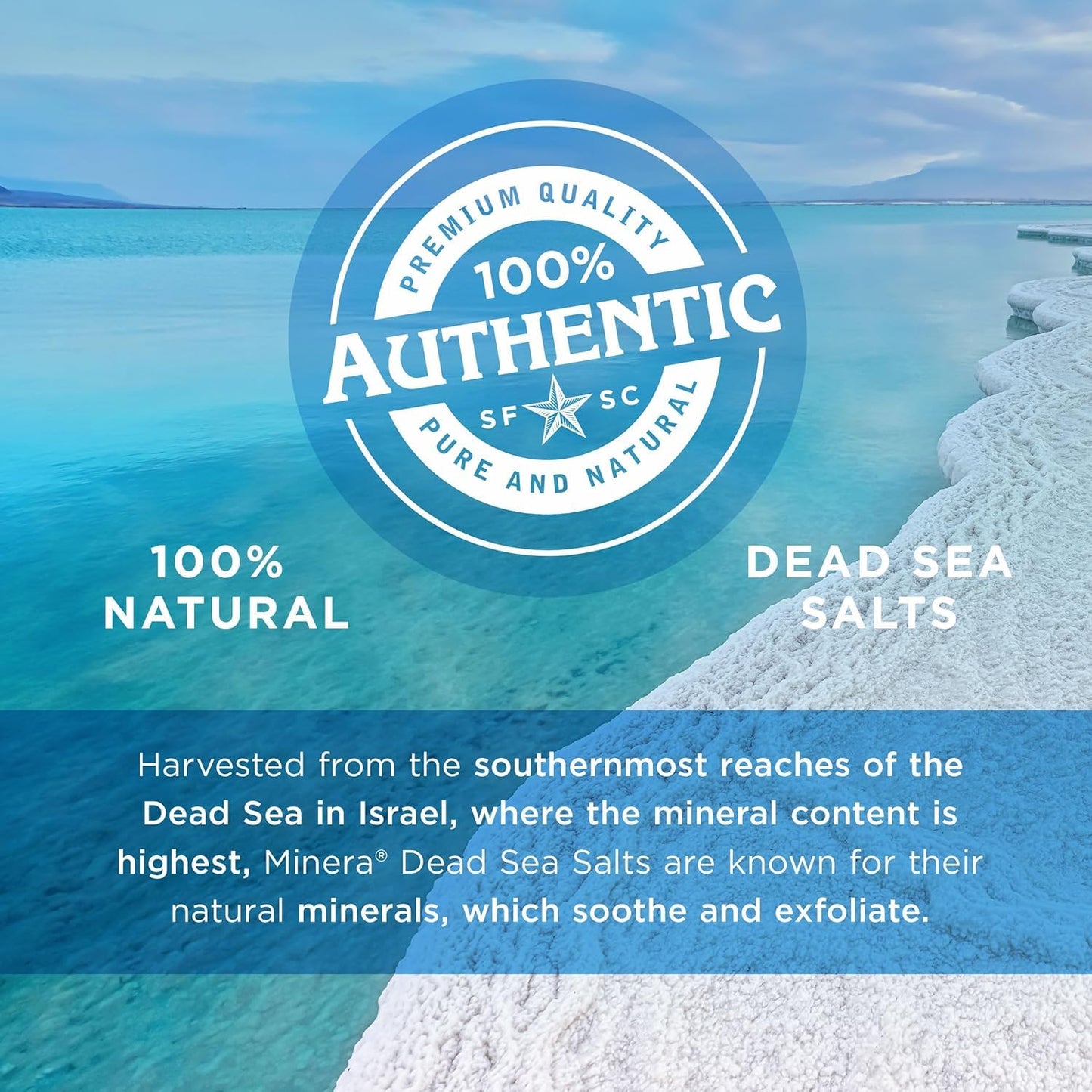 Minera Coarse Grain Dead Sea Salt for Bath & Soaking – 57 lbs (Qty. 3 x 19 lb. Bags), Fast-Dissolving, 100% Pure & Natural, Unscented, Skin-Nourishing Bulk Sea Salt