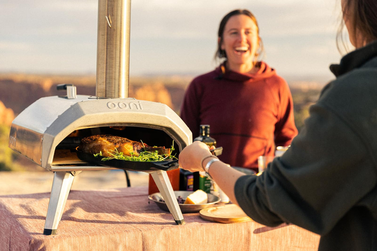 Ooni Karu 12 Outdoor Multi-fuel Pizza Oven Bundle - Includes Pizza Oven Cover, Oven Brush and Infrared Thermometer
