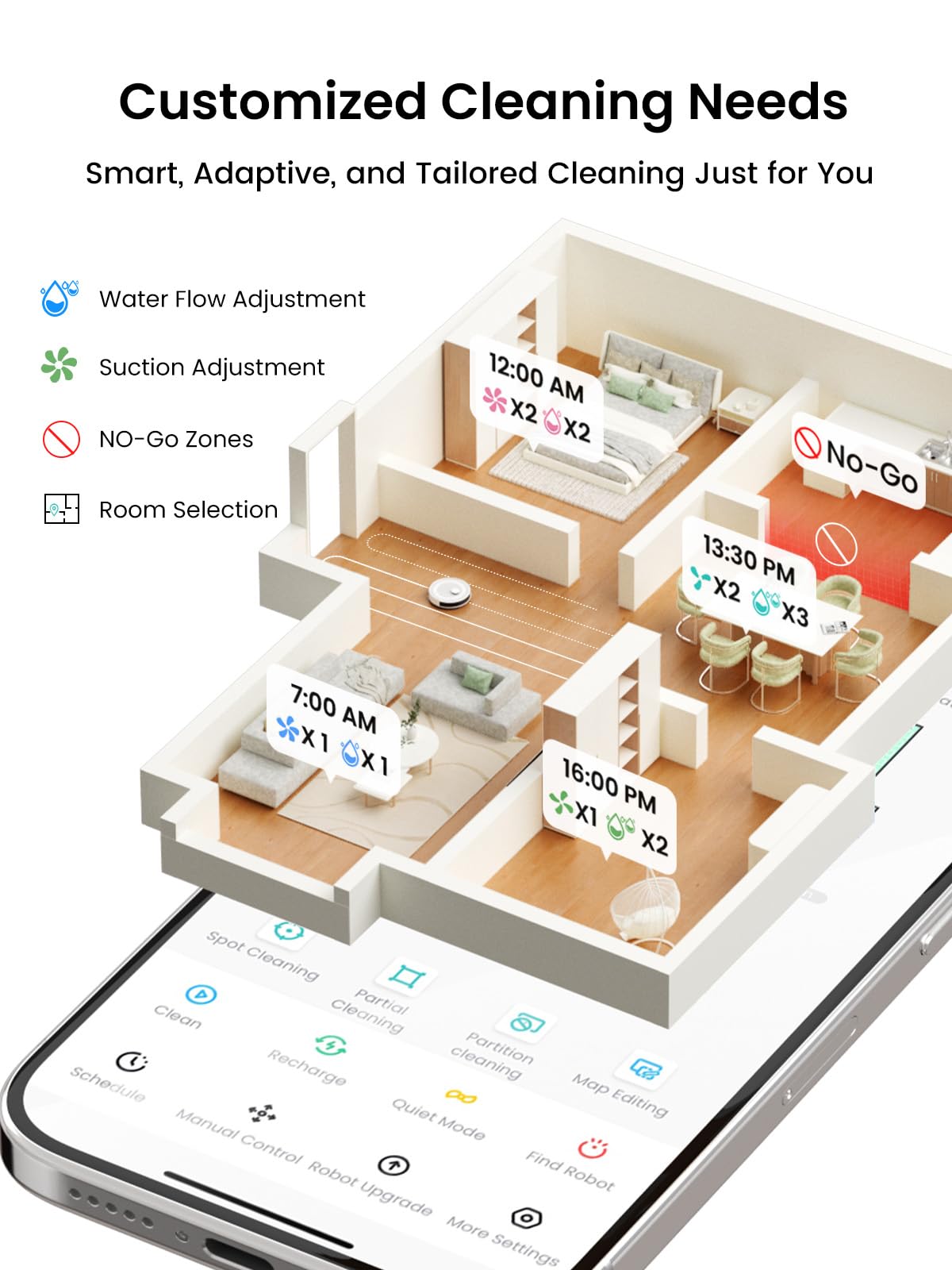 Lefant LiDAR Robot Vacuum and Mop,75-Day Self-Emptying,6000Pa Powerful Suction,Customized Cleaning,Home Mapping, 140 Min Runtime, Roller Brush for Carpet,2.4G/5G WiFi/Alexa/APP/iWatch,M2 Plus
