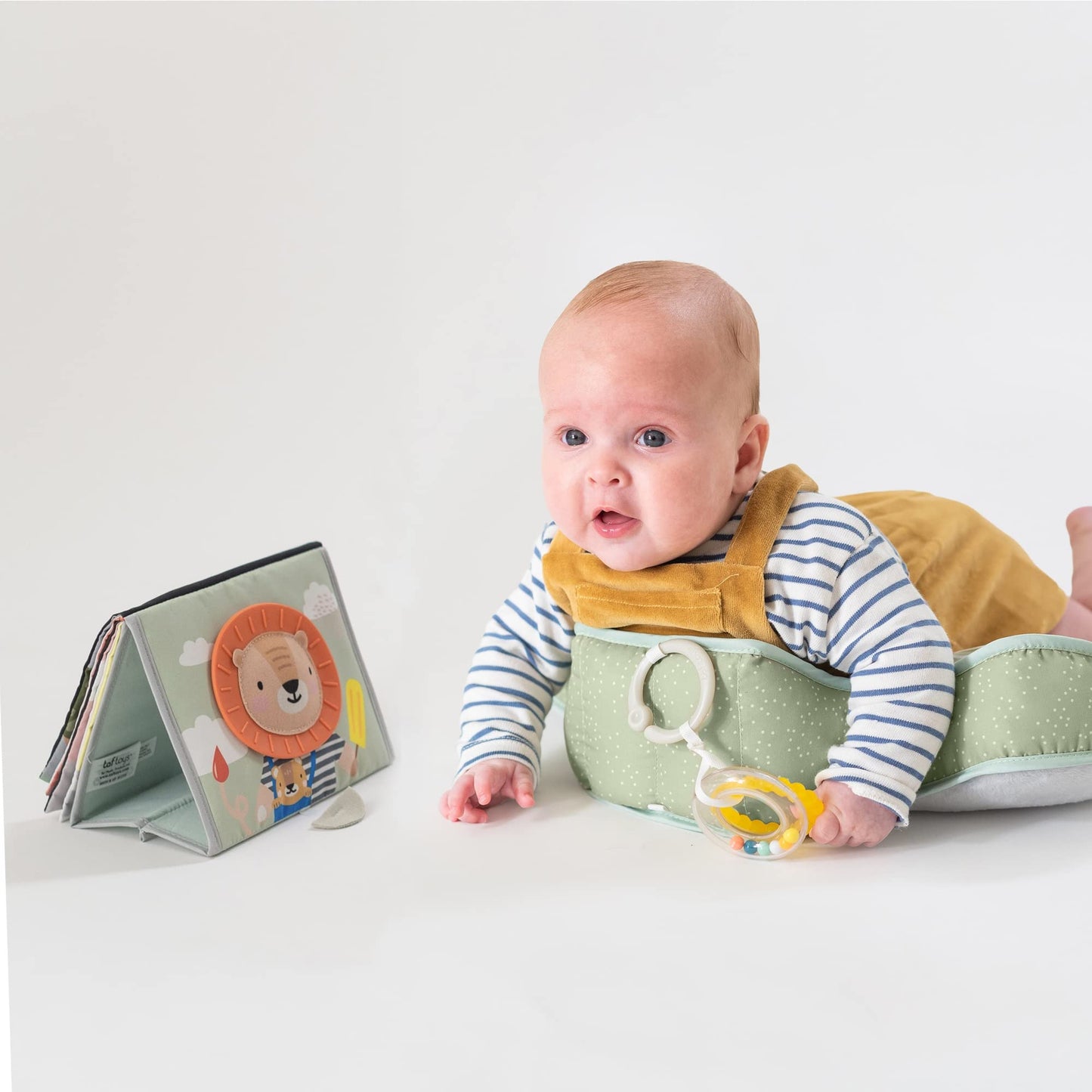 Taf Toys Tummy Time Support Toy with Detachable Toys for Newborn & Up, Develops Muscles for Crawling Montessori Sensory Crawling Toy for Infant Newborn Toddler Tummy Time Toys 0-6 Months Babies