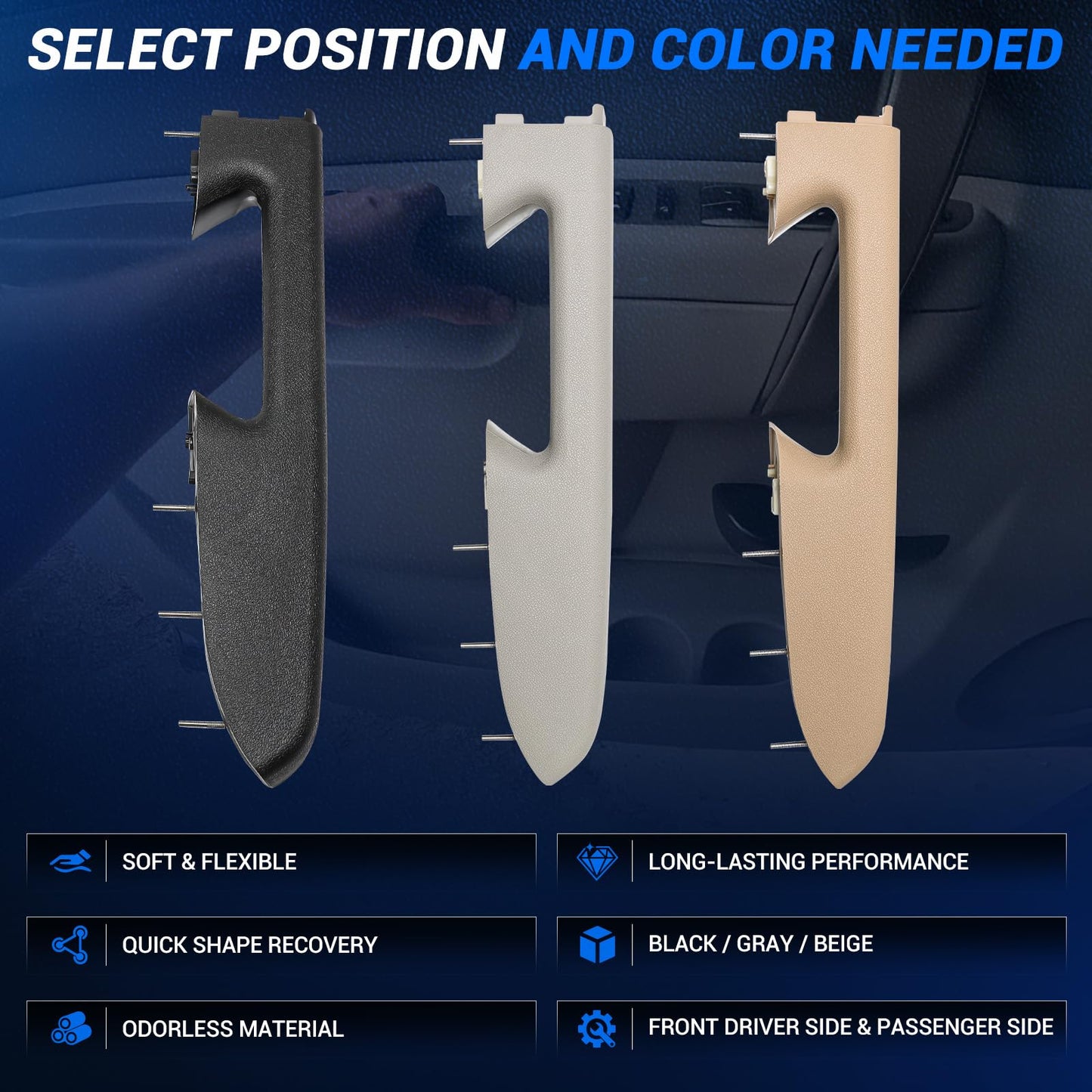 KUTTOLE Front Left Driver & Right Passenger Side Armrest Repair Kit Fit for Chevy Silverado & GMC Sierra 1500 2010-2013, Silverado & GMC Sierra 2500HD 3500HD 2010-2014, Gray