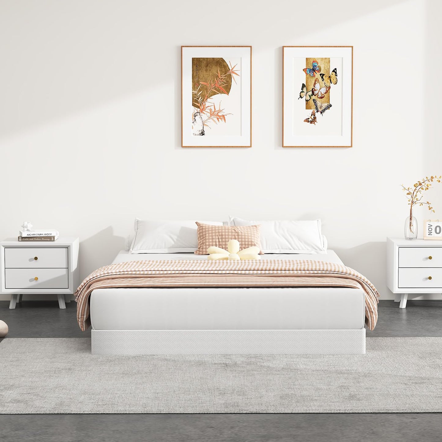 NHODIR 5 Inch Queen Box Spring-Heavy Duty 3000LBS Metal Bed Foundation, Noise-Free & Tool-Free Easy Assembly,Mattress Support Base for Queen Size Bed
