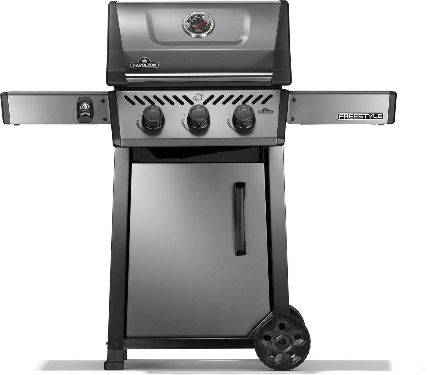 Napoleon Freestyle 365 Propane Gas Outdoor Grill, Graphite Grey – 3-Burner BBQ with Stainless Steel Cooking Grates