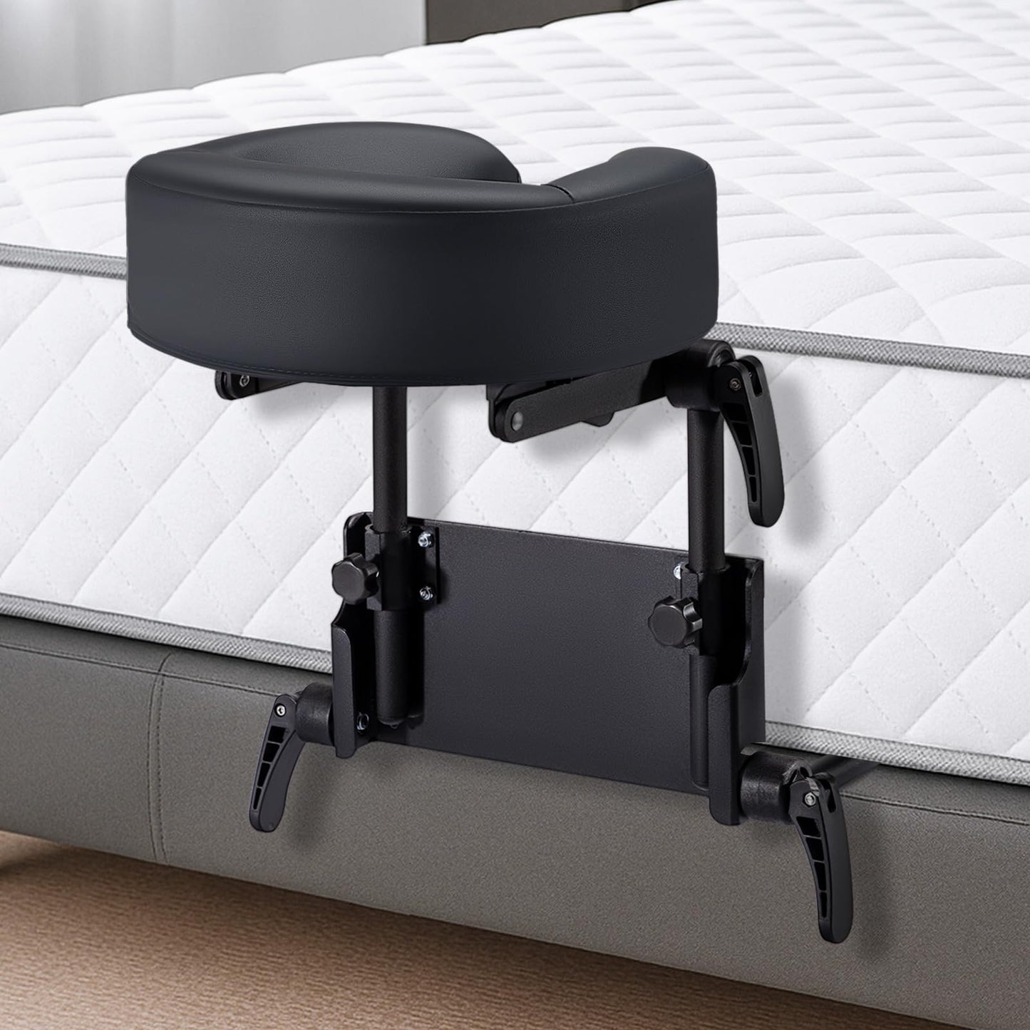 Home Mattress Top Massage Kit, Universal Massage Headrest for Bed, Adjustable Height up to 14.5", Deluxe Face Cradle Face Down Pillow, Home SPA Face Cushion Support Bracket with Portable Storage Bag
