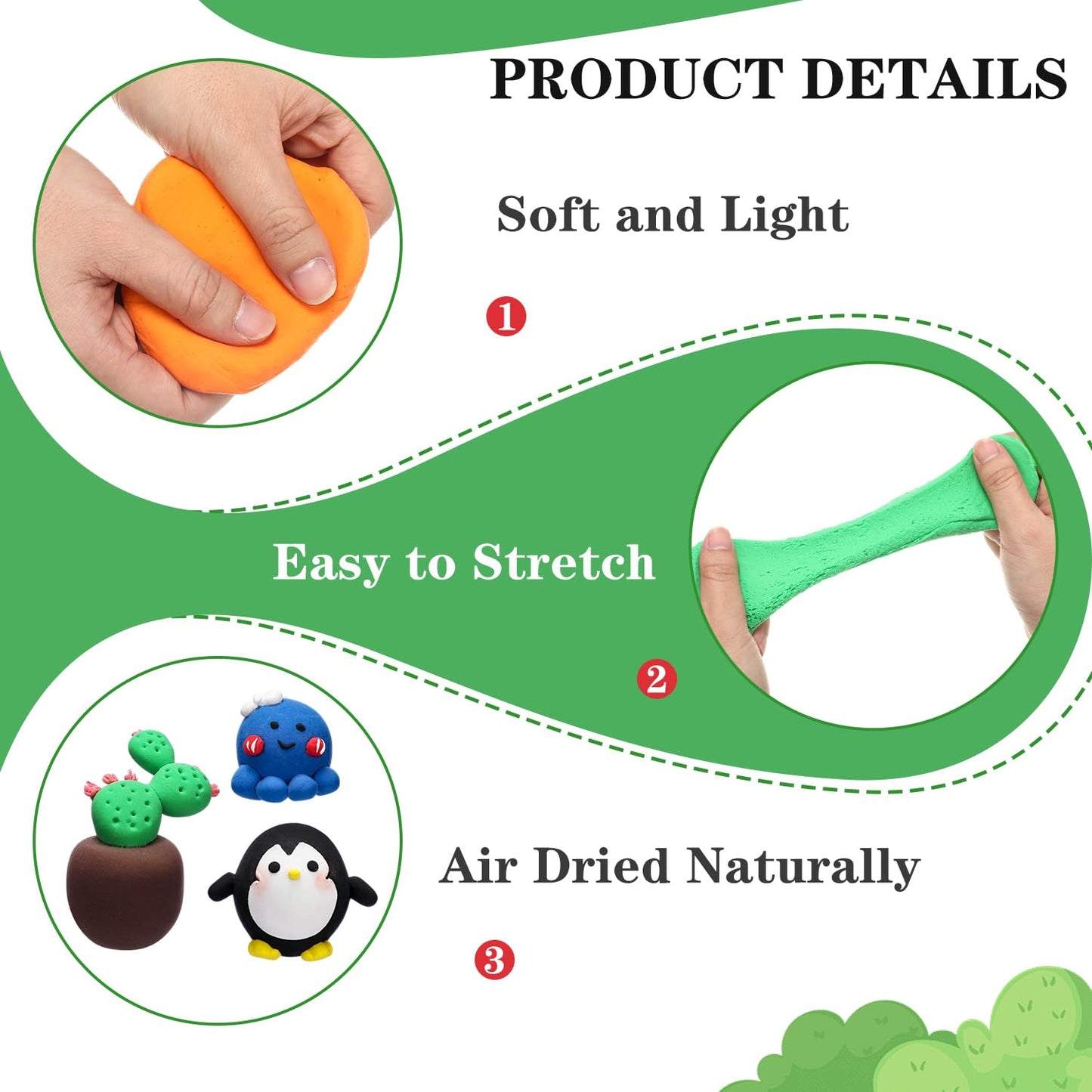 WinnerWhy 144 Pcs Total 76oz Air Dry Clay Soft Non-Toxic Molding Clay for DIY Arts Craft Sculpting Molding Projects Rewards Supplies(Multicolor)