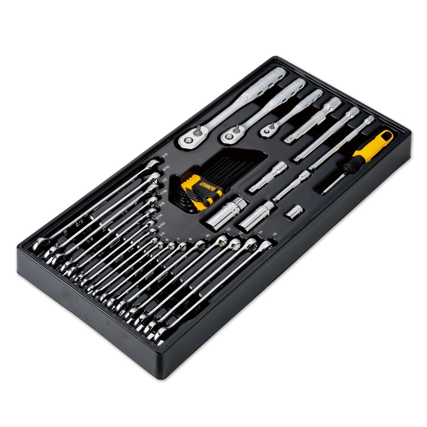 DEWALT Mechanics Tool Set, 1/4", 3/8", 1/2" Drive Tools and Combo Wrenches, 341 Piece (DWMT45341)