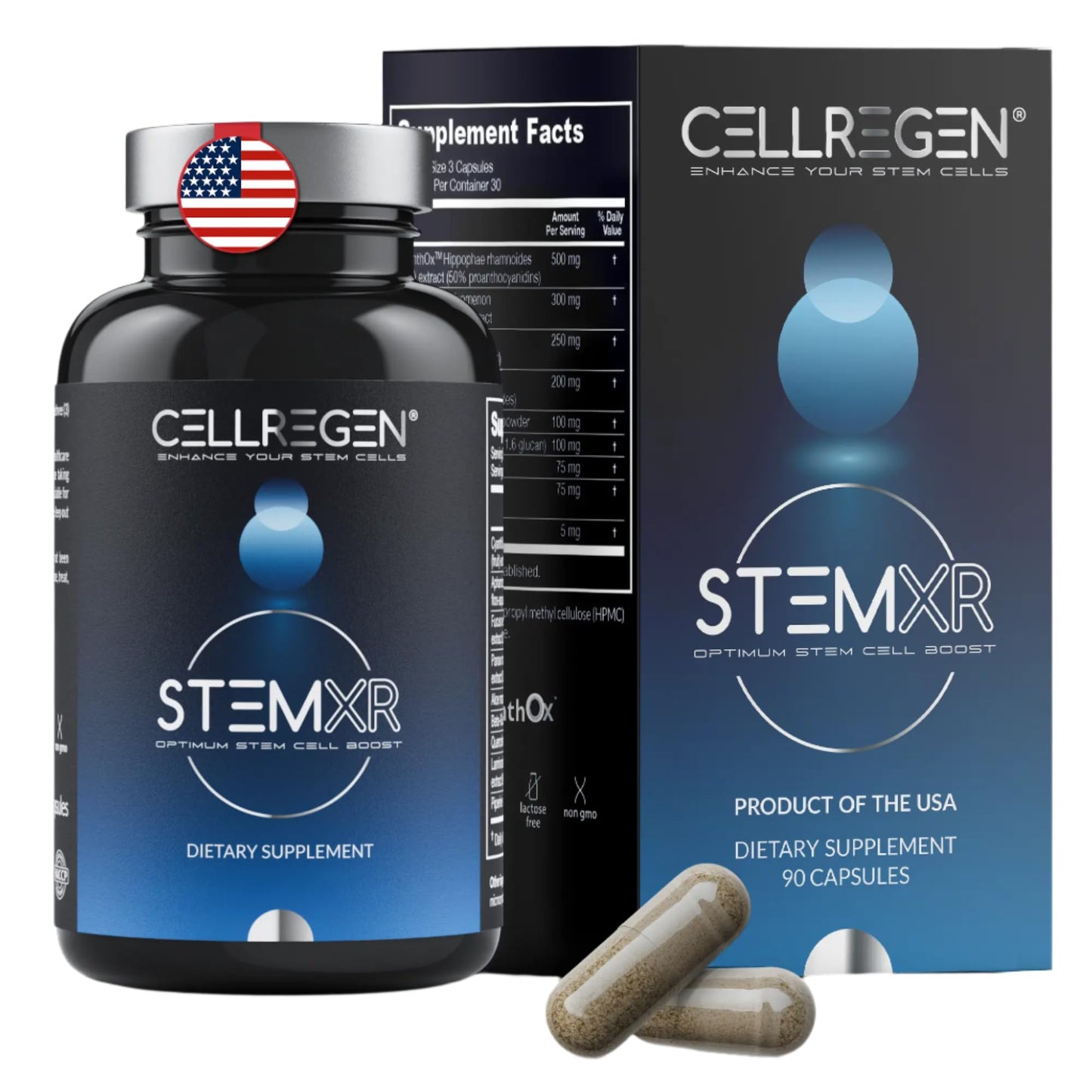 Cellregen StemXR™ Stem Cell Activator & Circulation Booster – Stem Cell Supplement for Men & Women – Blue Green Algae, Longevity, Vitality, Anti-Aging, Energy & Performance Support – 90 Capsules