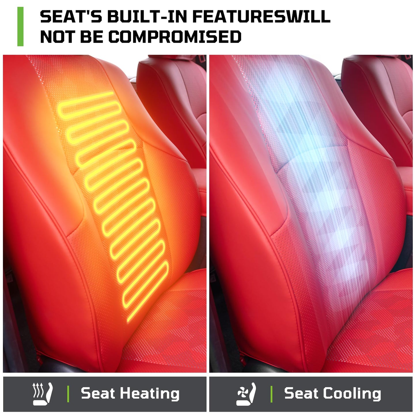 Fit for Toyota 4Runner 2010-2024(5th) Car Seat Covers,Custom Automotive Seat Covers Full Set-Front,Second & Third Car Seat Protector,Luxury Leather Seat Covers for SUV (3-Row,7 Seats Model Only-Red)
