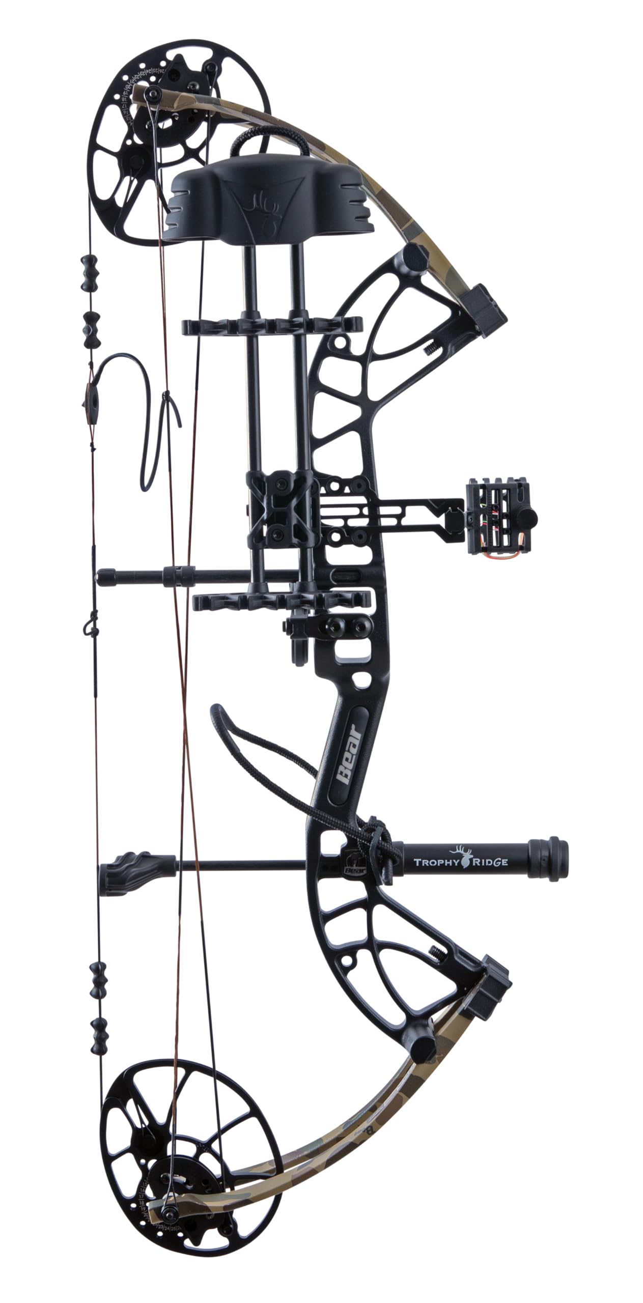 Bear Cruzer G4 Ready to Hunt Compound Archery Bow, 70lb. Draw Weight, Right Hand, Black/Fred Bear