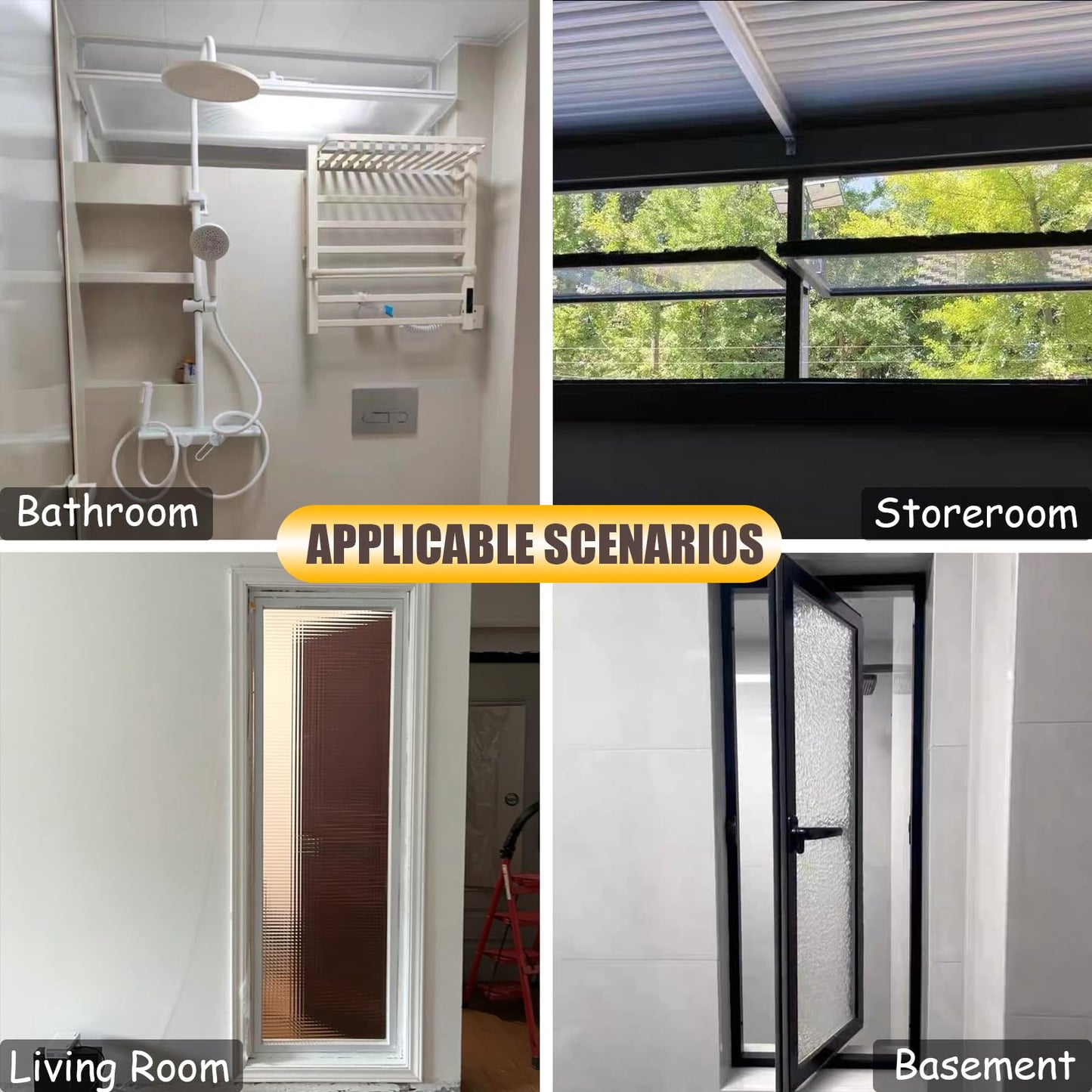 32x24inWindows for houses, 360° Rotation Sliding Window, Flush Mount Rotating Ventilated Windows, Basement Window with Tempered Glass, for Bathroom/Kitchen/Warehouse/Playhouse (White, 32x24in)