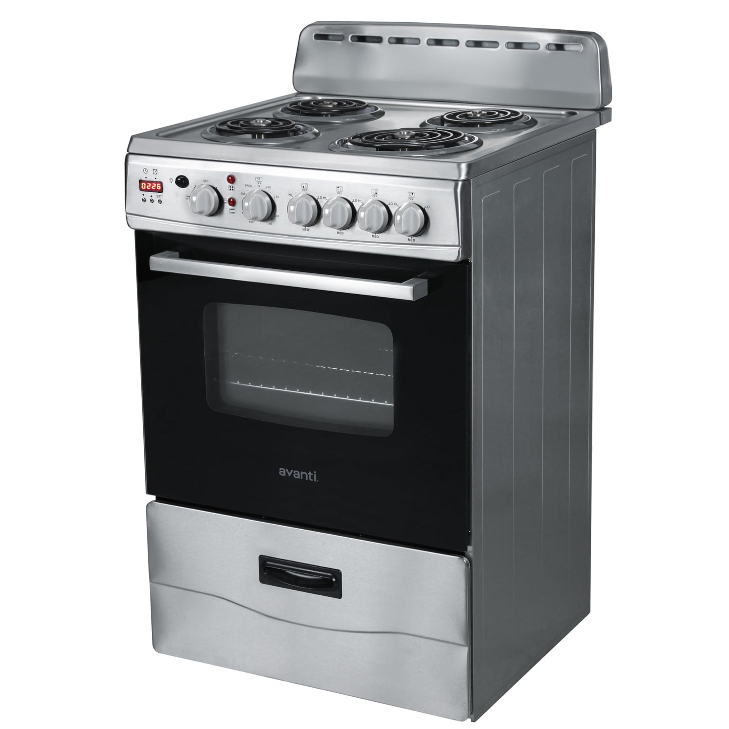 Avanti 24" Electric Range Oven with Framed Glass Door, in Stainless Steel (ERU240P3S)