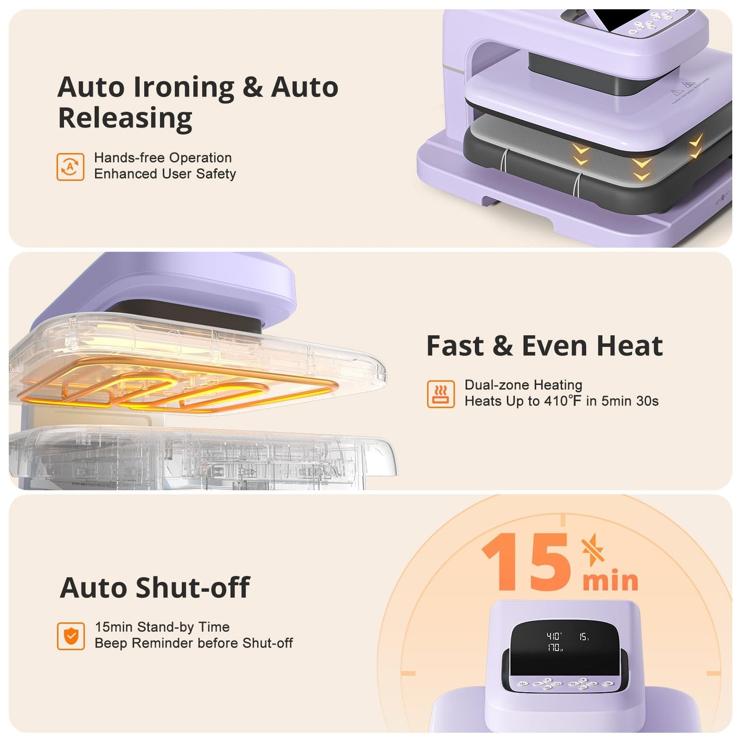 HTVRONT Auto Heat Press 2, Auto Tumbler Heat Press Pink, Teflon Sheets, Heat Resistant Gloves, Heat Tape