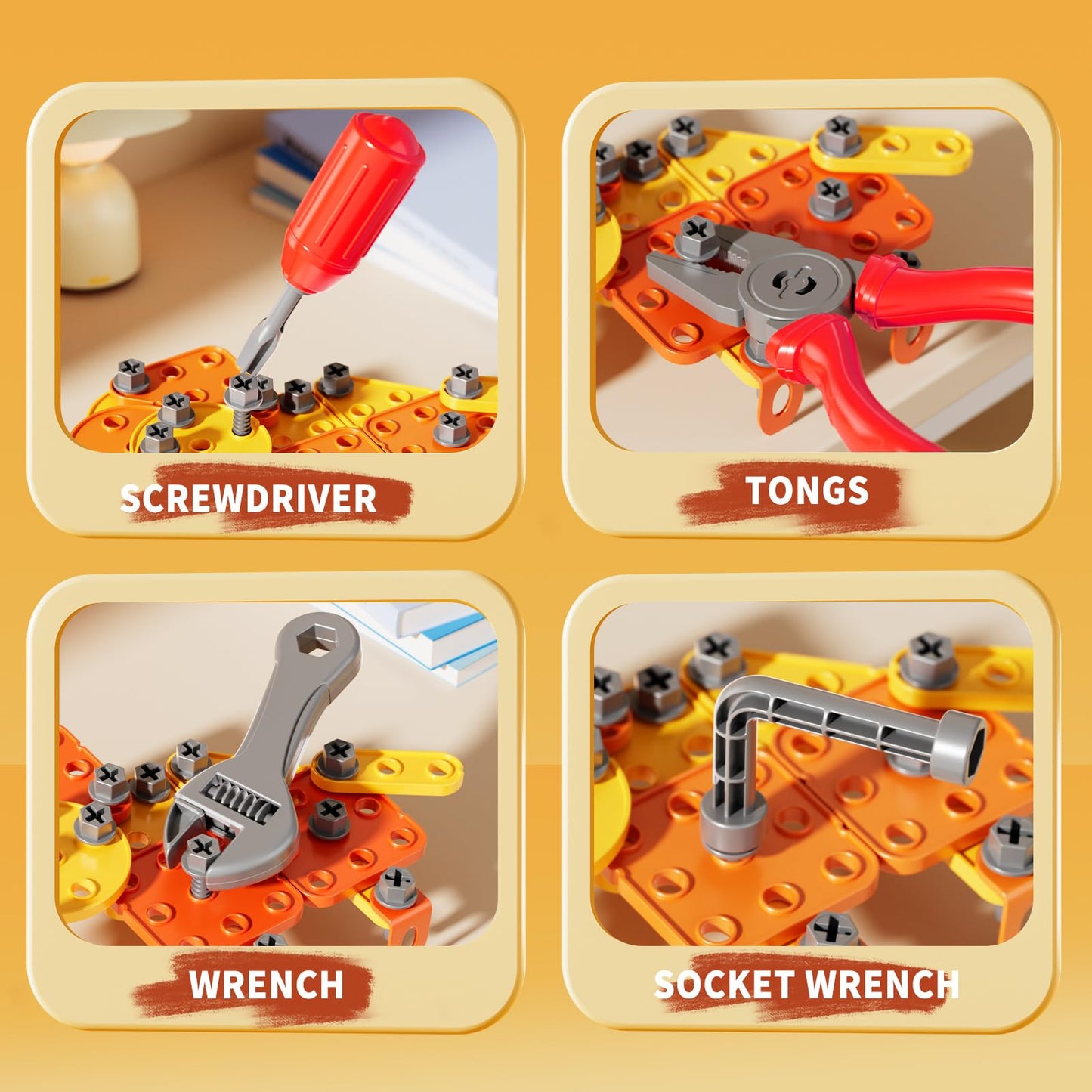 Novaluki Kids Tools Bench, Tool Box Playset with Screw and Electric Drill Toy, Pretend Play Construction Toys Work Bench for Toddlers 3-5 Years Old, Birthday for Boys Ages 3 4 5 6 7 8